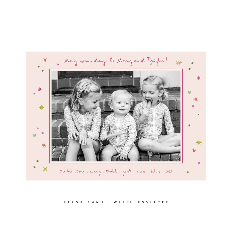 Angela Medium Horizontal Classic Printed Holiday Card