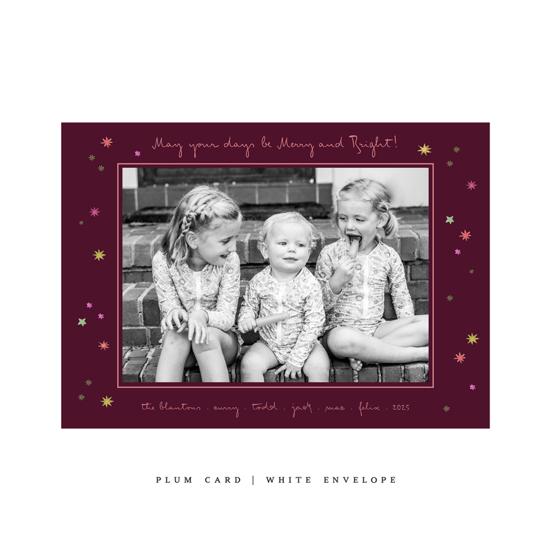 Angela Medium Horizontal Classic Printed Holiday Card
