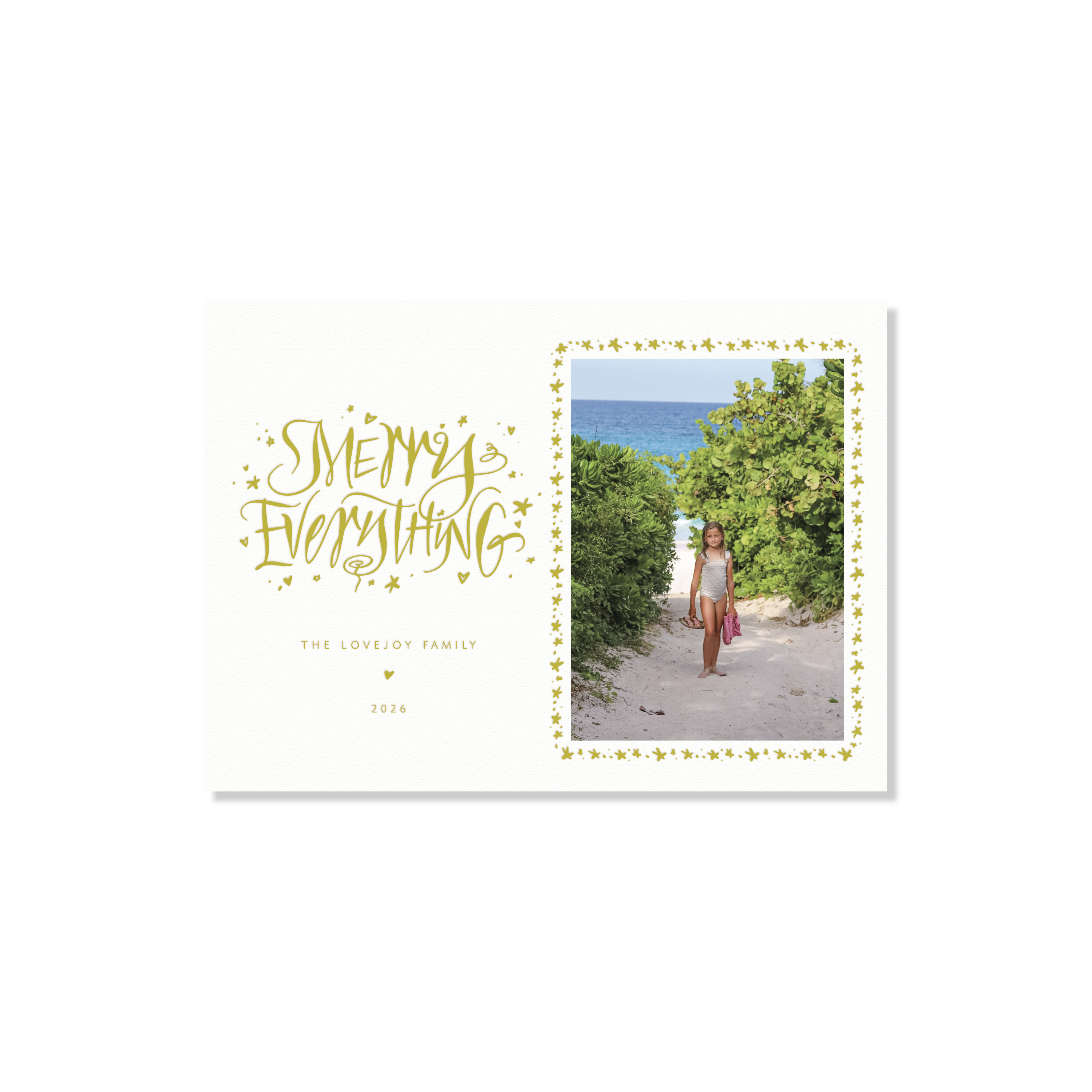 Ansley Letterpress Holiday Card, Medium