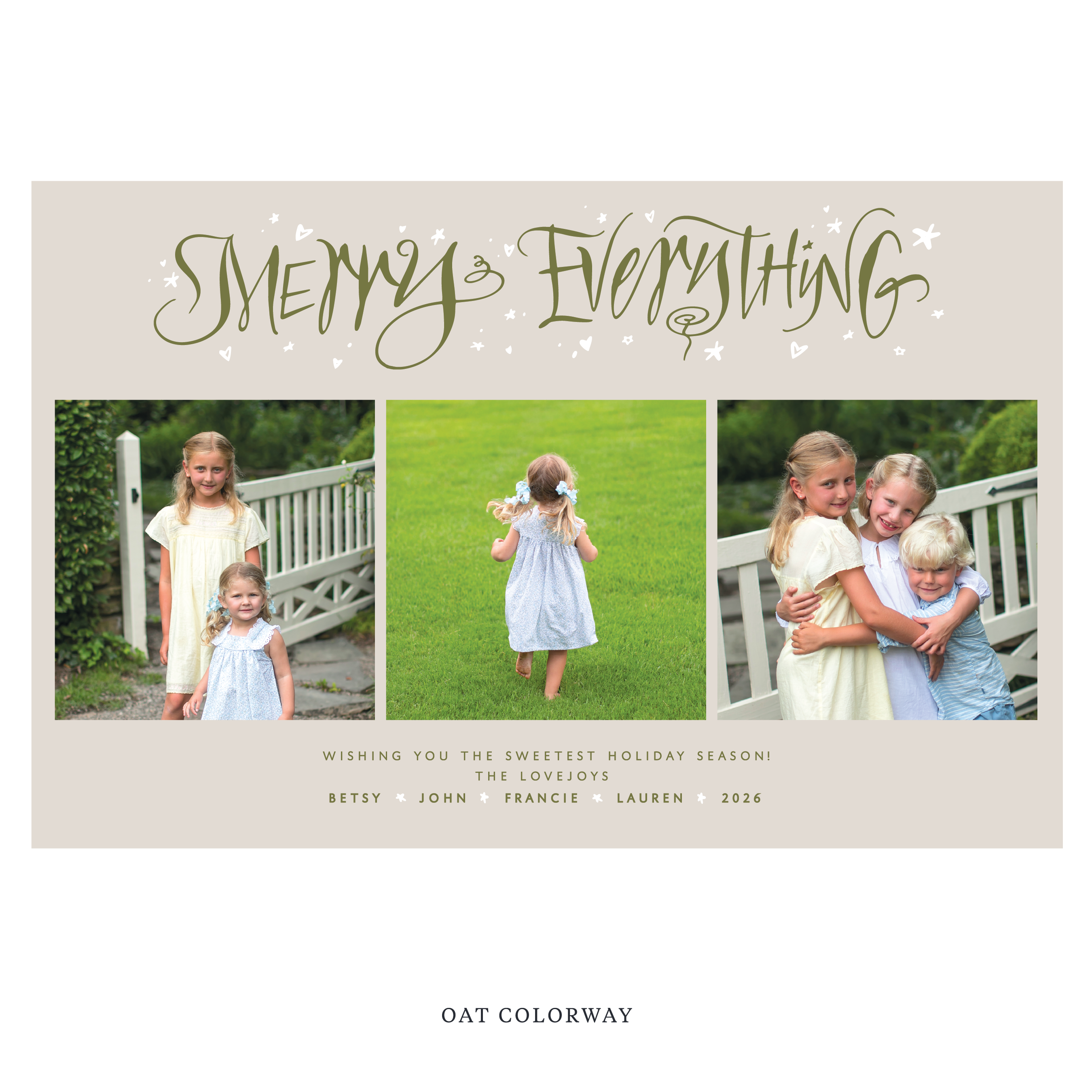 Ansley Digital Photo Holiday Card, Extra Large