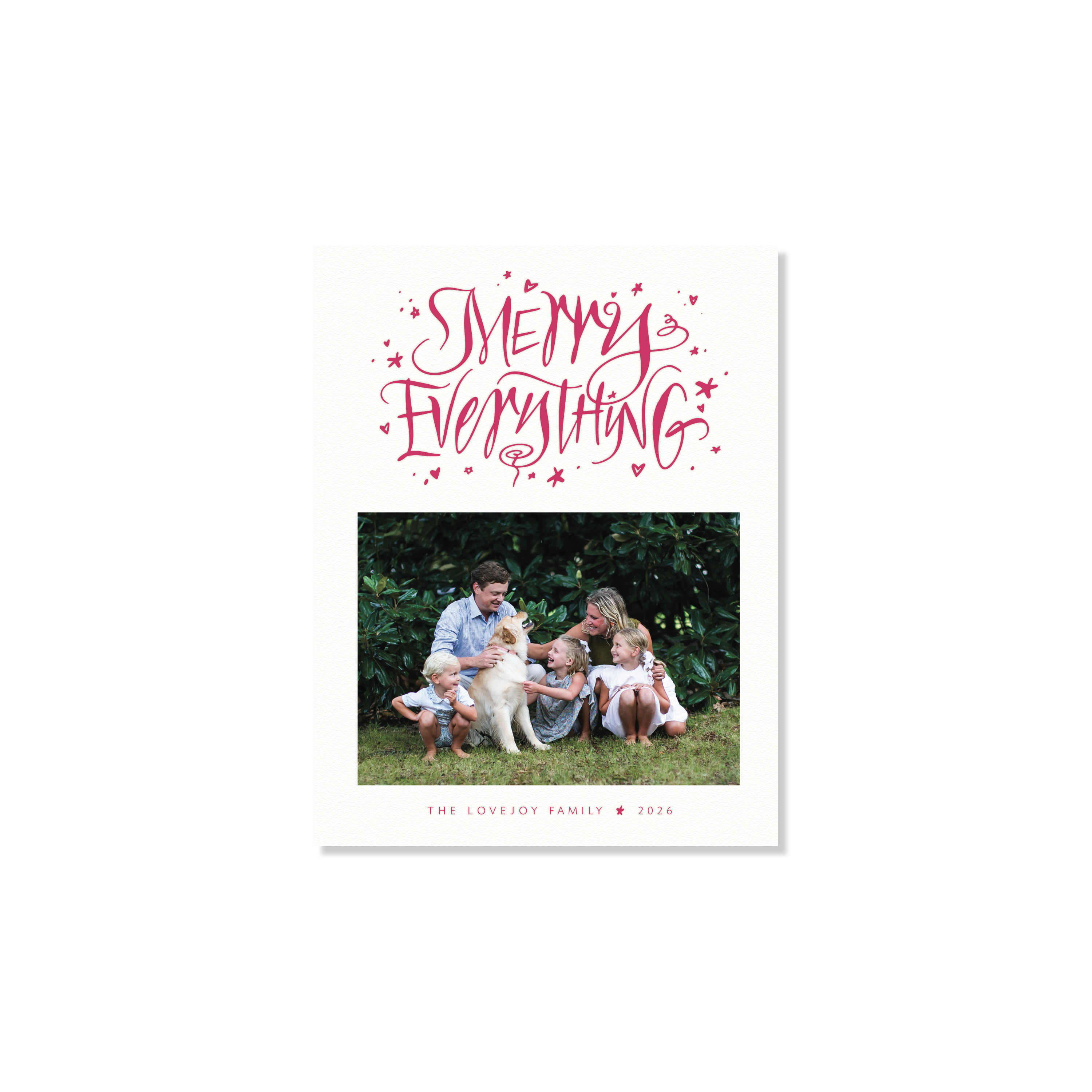 Ansley Letterpress Holiday Card, Small (White Paper)
