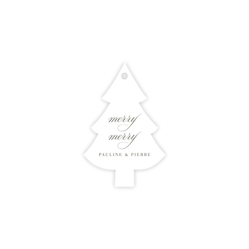 The Pierre Merry Christmas Tree Tag