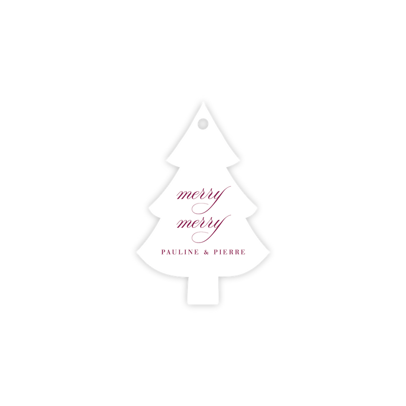 The Pierre Merry Christmas Tree Tag