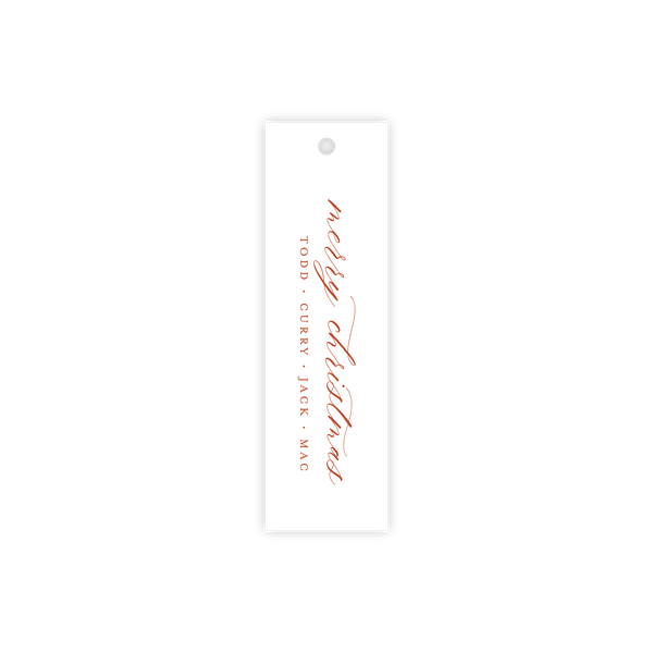 The Todd Merry Christmas Airy Script Family Tag