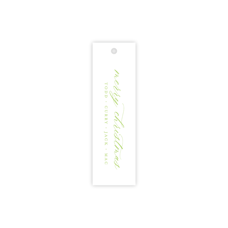 The Todd Merry Christmas Airy Script Family Tag