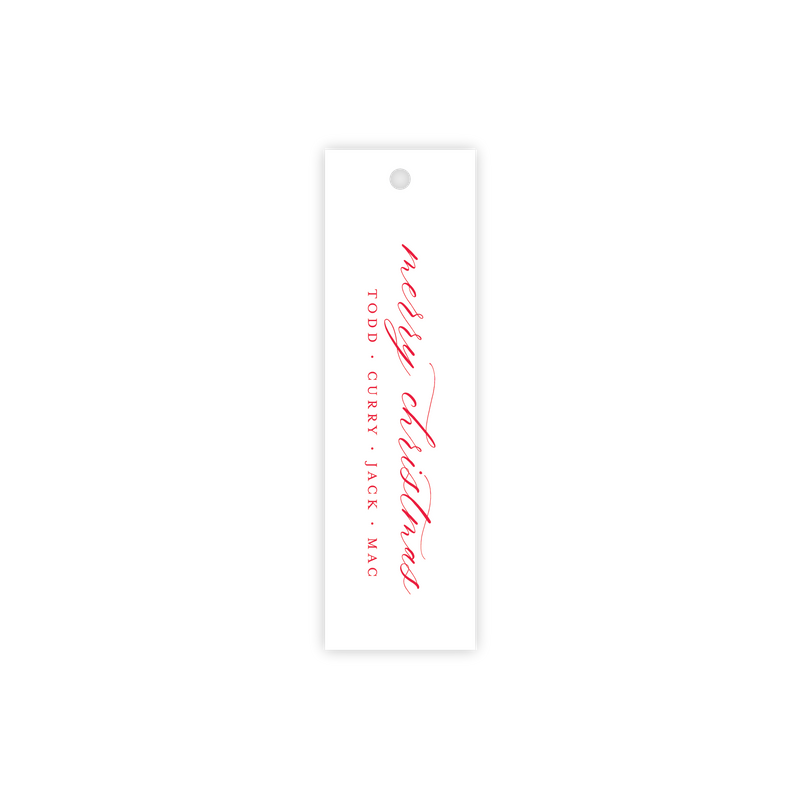 The Todd Merry Christmas Airy Script Family Tag