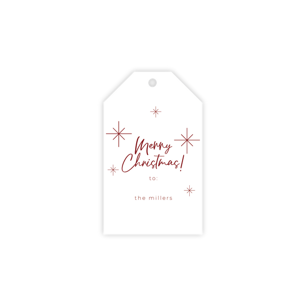 The Miller Starry Merry Christmas Tag