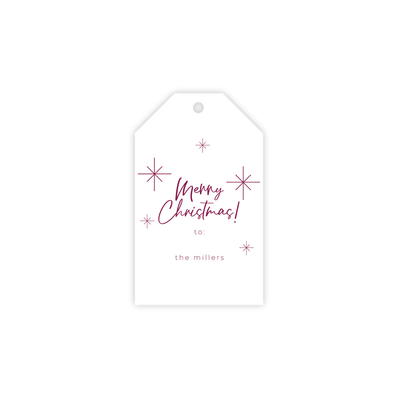 The Miller Starry Merry Christmas Tag