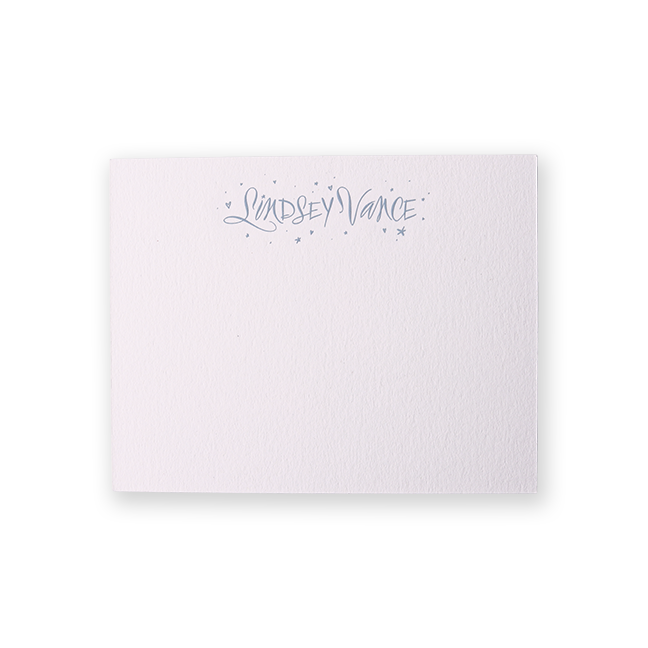 Alice (Hearts & Stars) Engraved Note