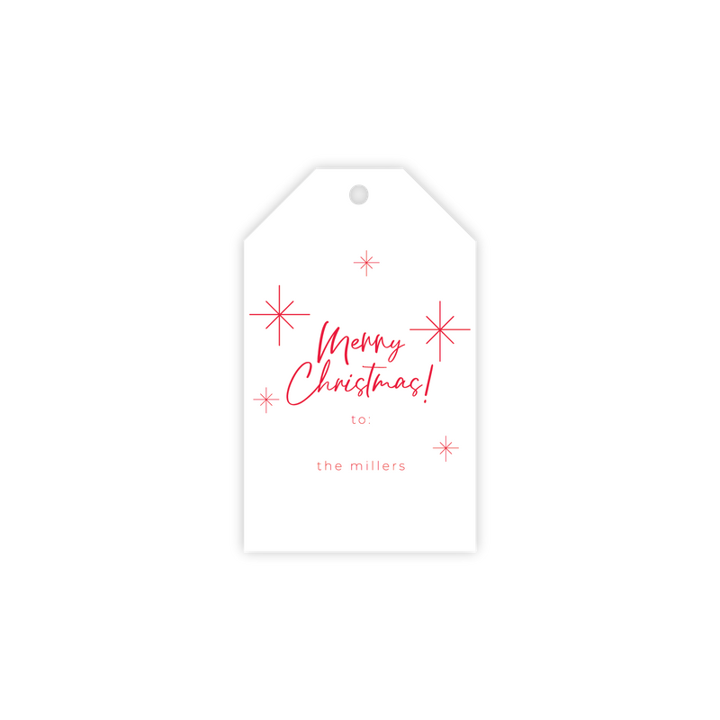 The Miller Starry Merry Christmas Tag