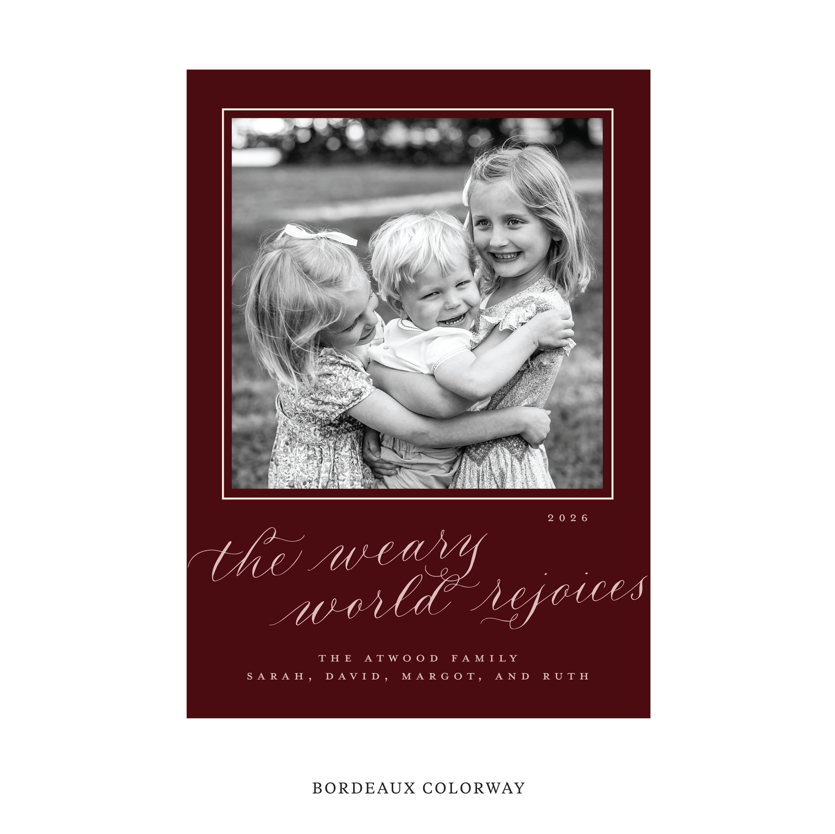 Atwood Classic Flat Print Holiday Card, Large