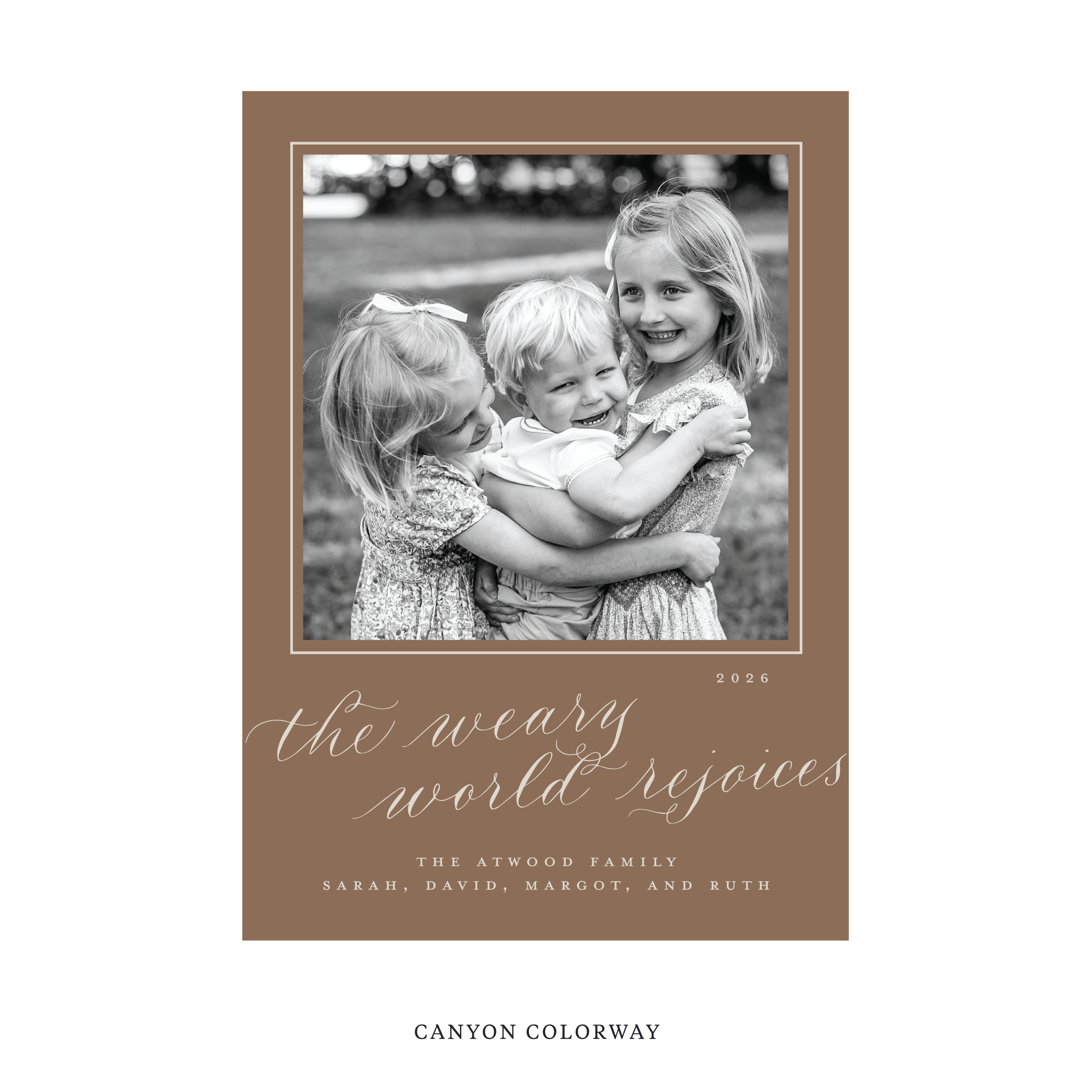 Atwood Classic Flat Print Holiday Card, Large