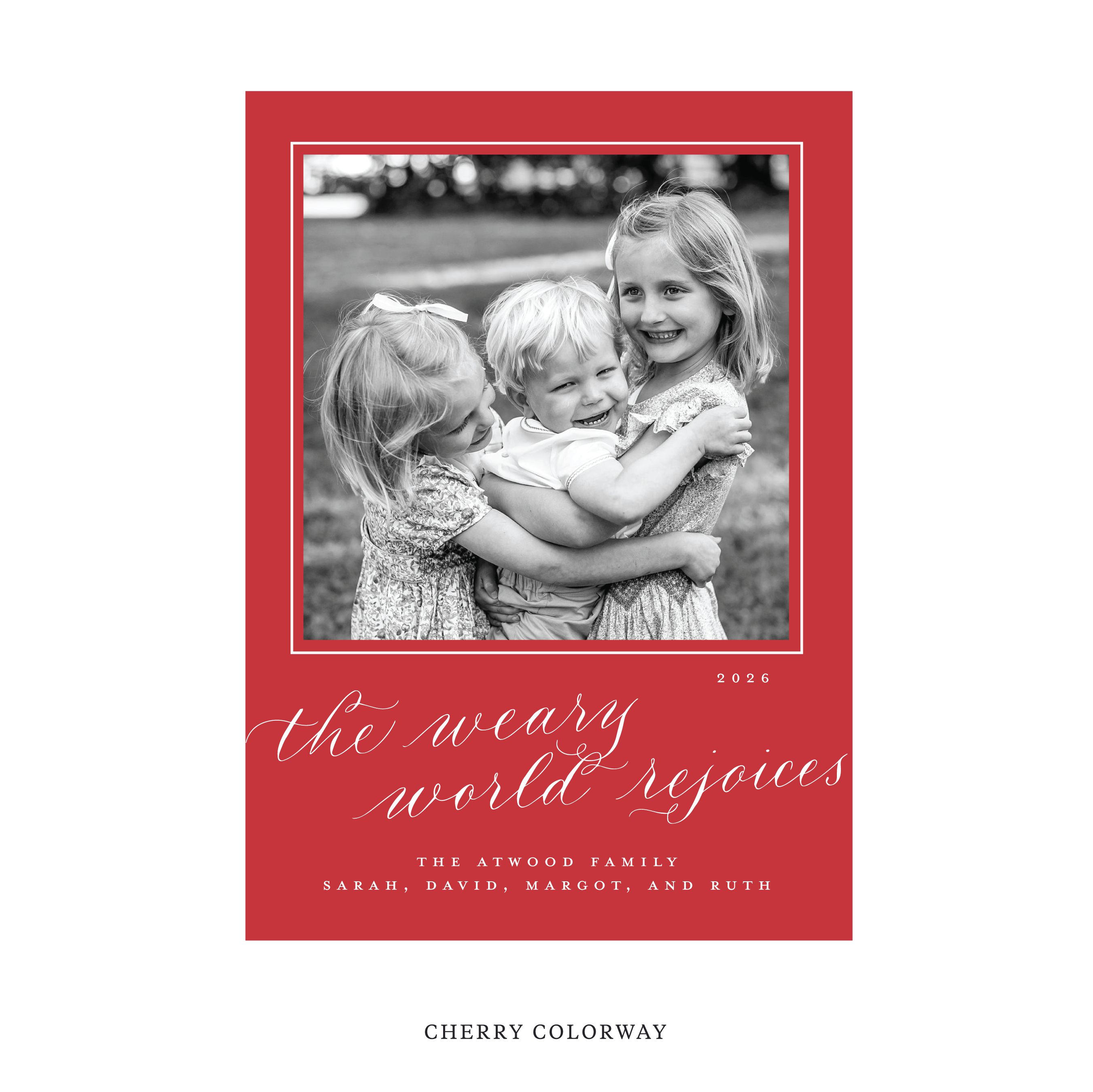 Atwood Classic Flat Print Holiday Card, Large