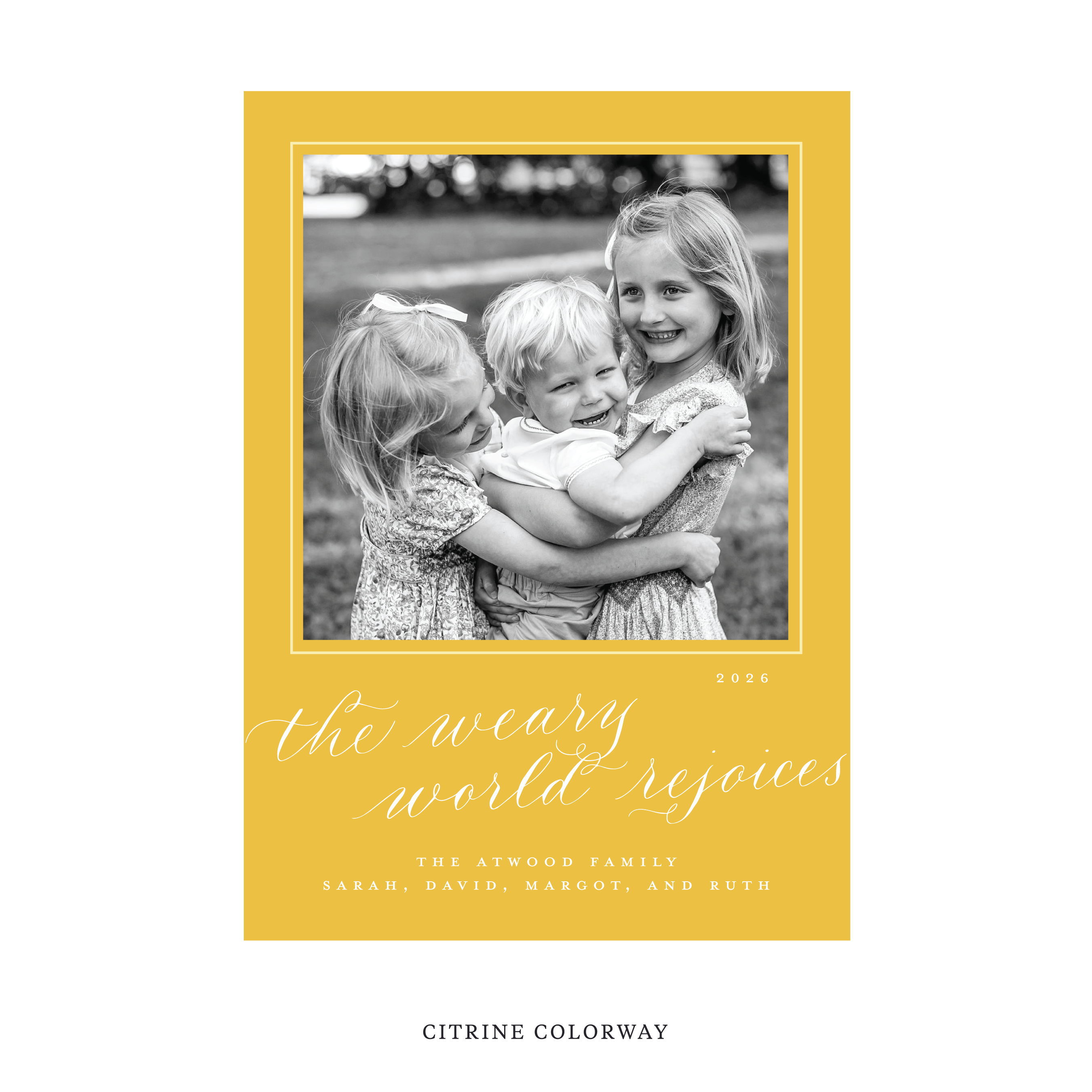 Atwood Classic Flat Print Holiday Card, Large