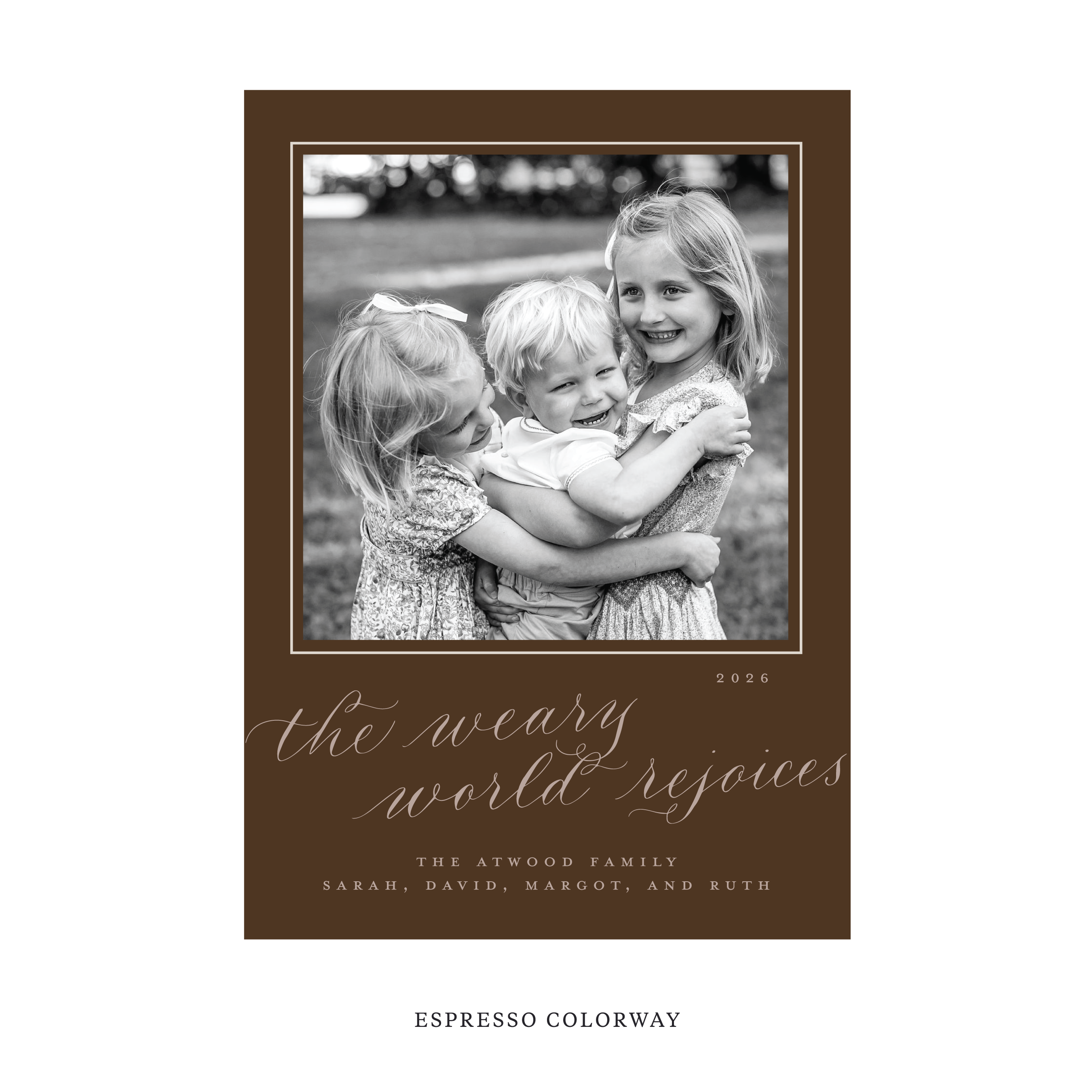 Atwood Classic Flat Print Holiday Card, Large