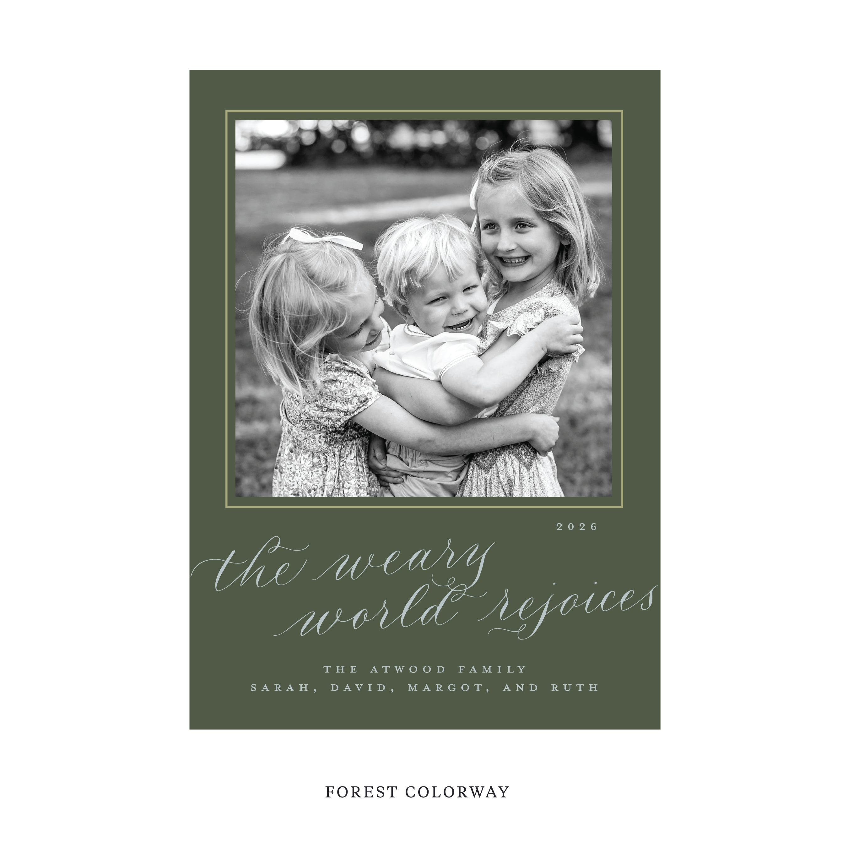 Atwood Classic Flat Print Holiday Card, Large