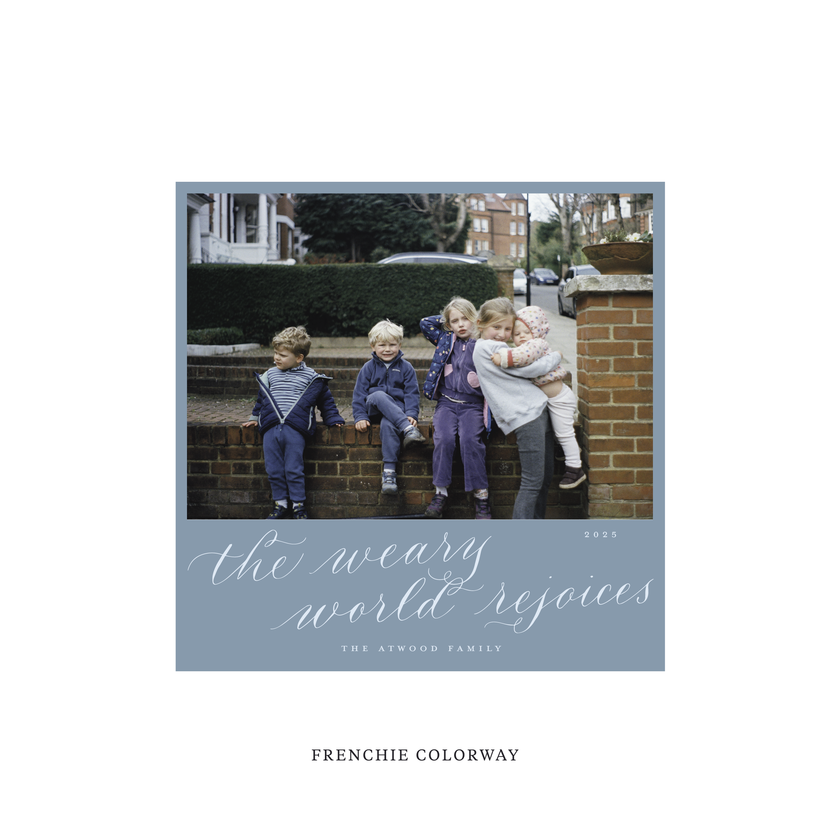 Atwood Classic Flat Print Holiday Card, Square