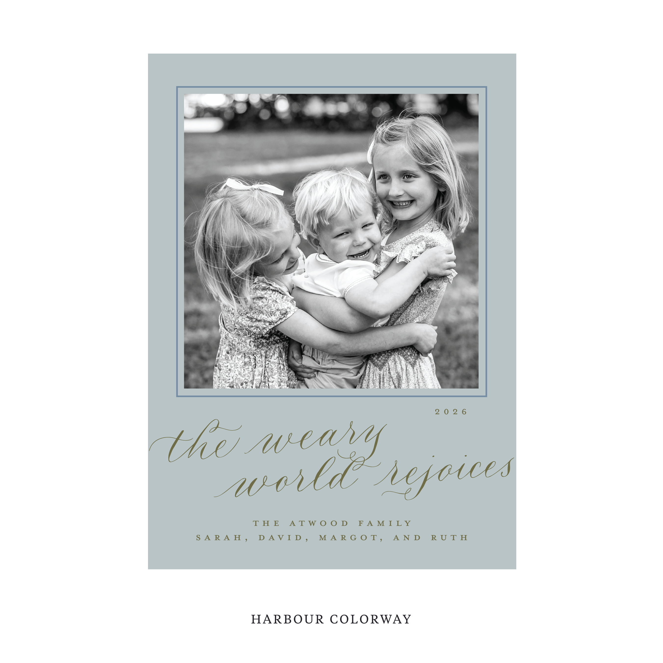 Atwood Classic Flat Print Holiday Card, Large