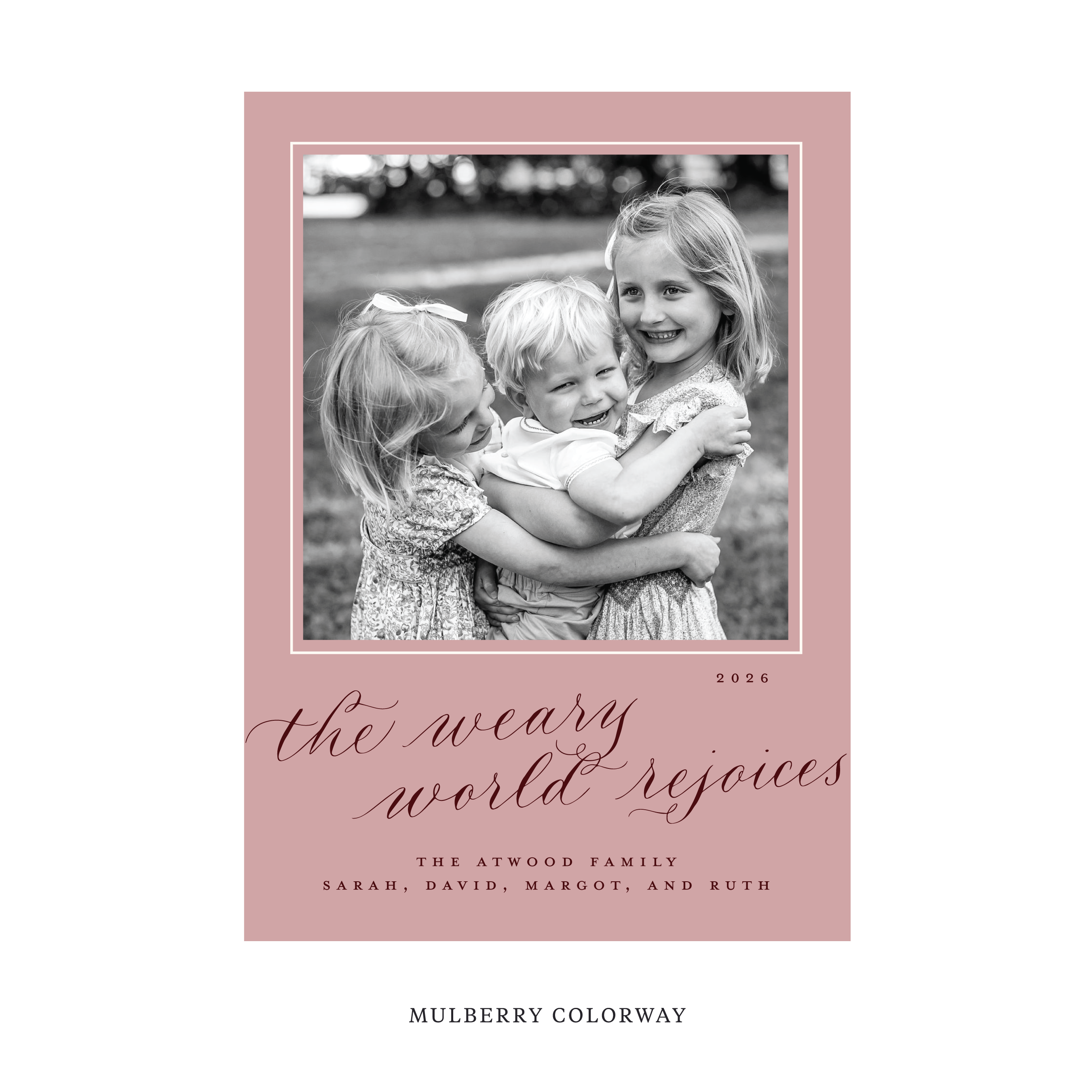 Atwood Classic Flat Print Holiday Card, Large