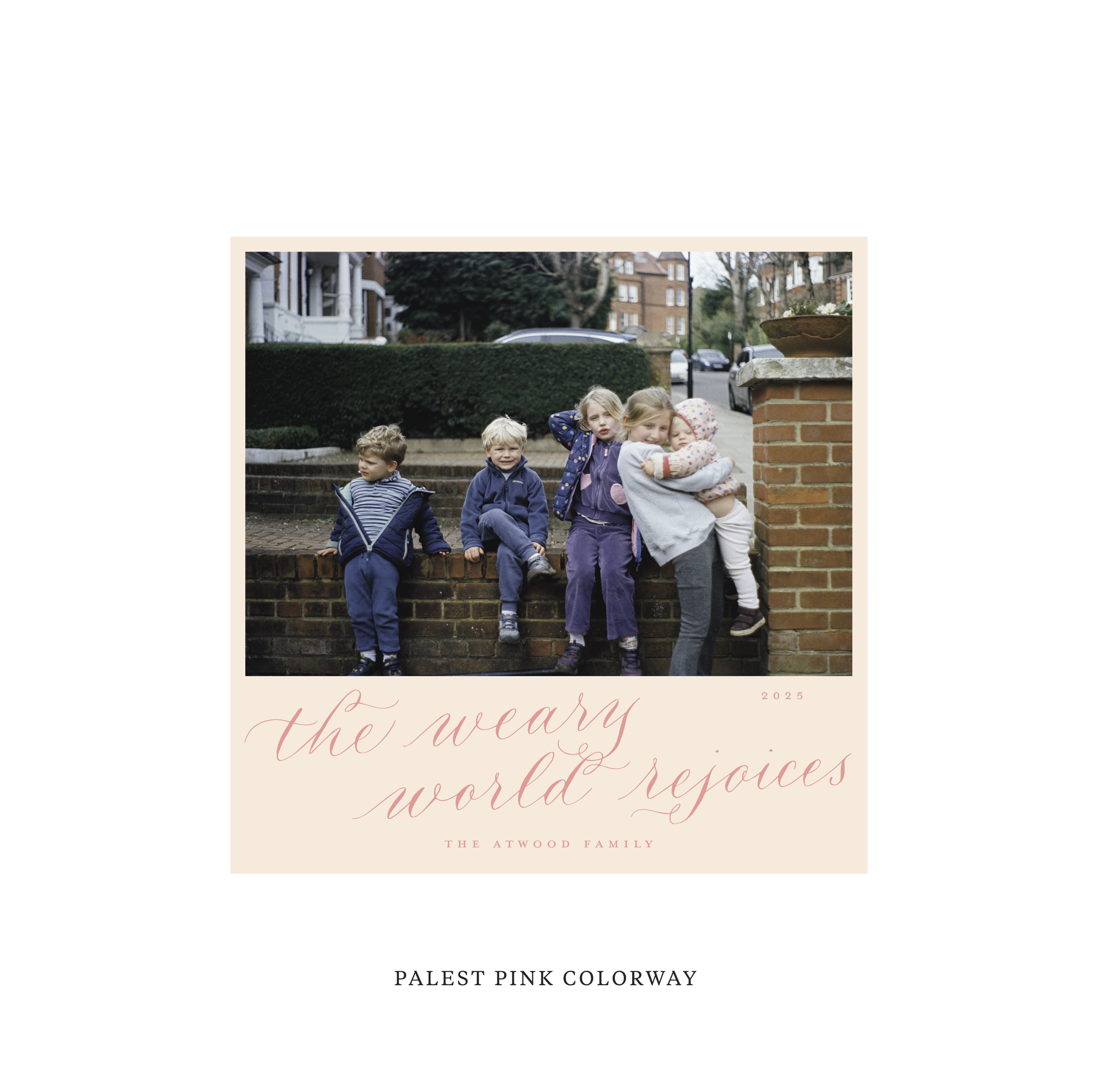Atwood Classic Flat Print Holiday Card, Square