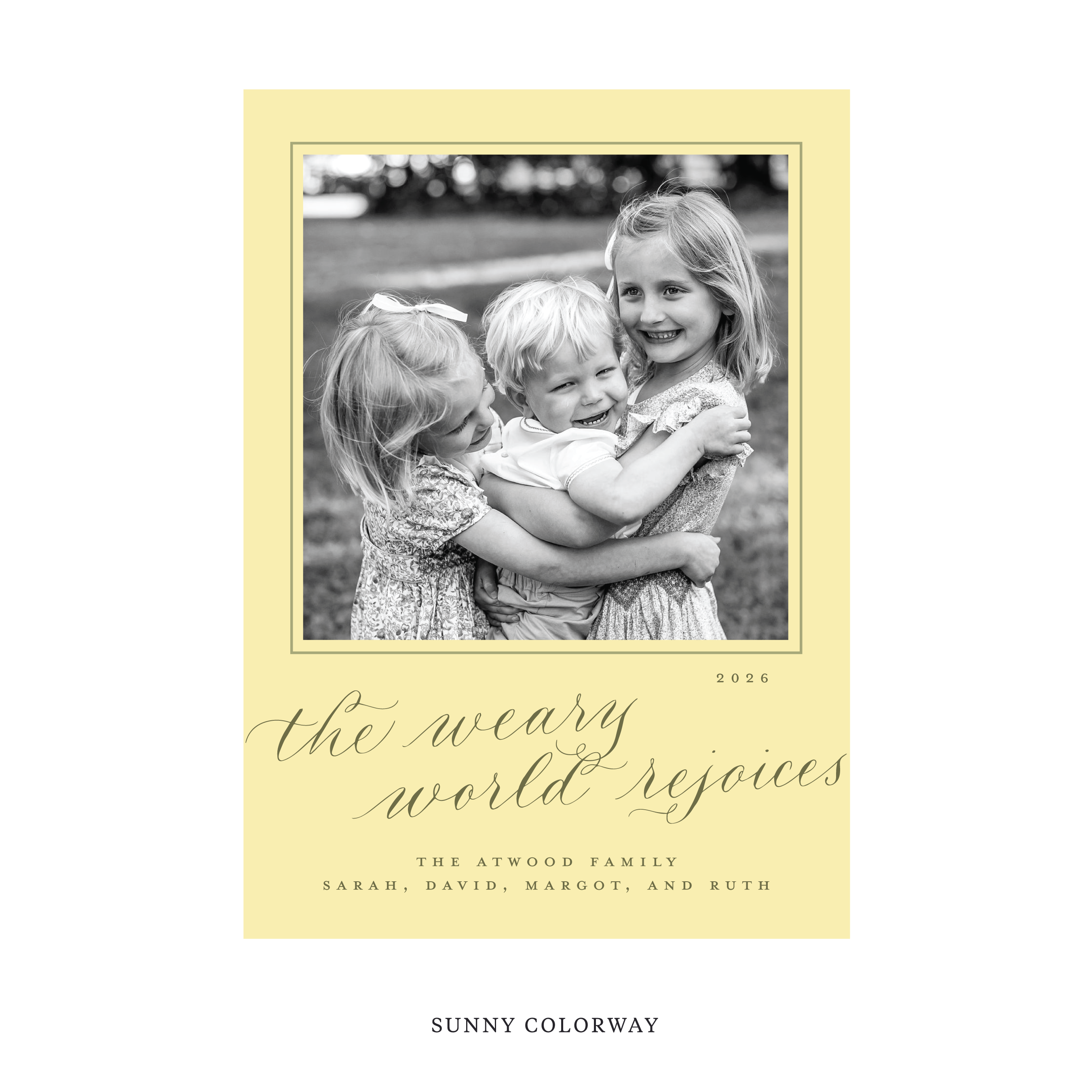 Atwood Classic Flat Print Holiday Card, Large