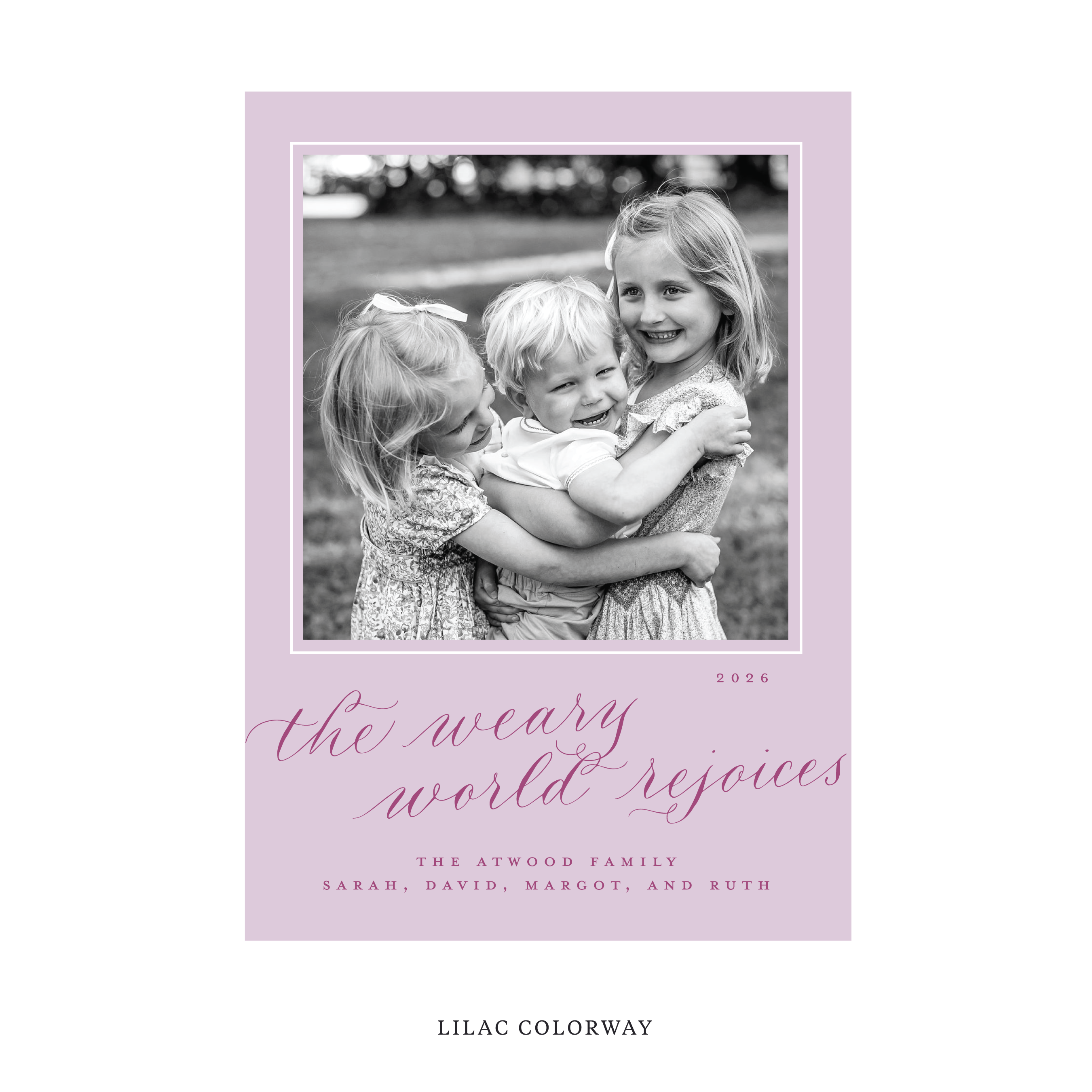 Atwood Classic Flat Print Holiday Card, Large