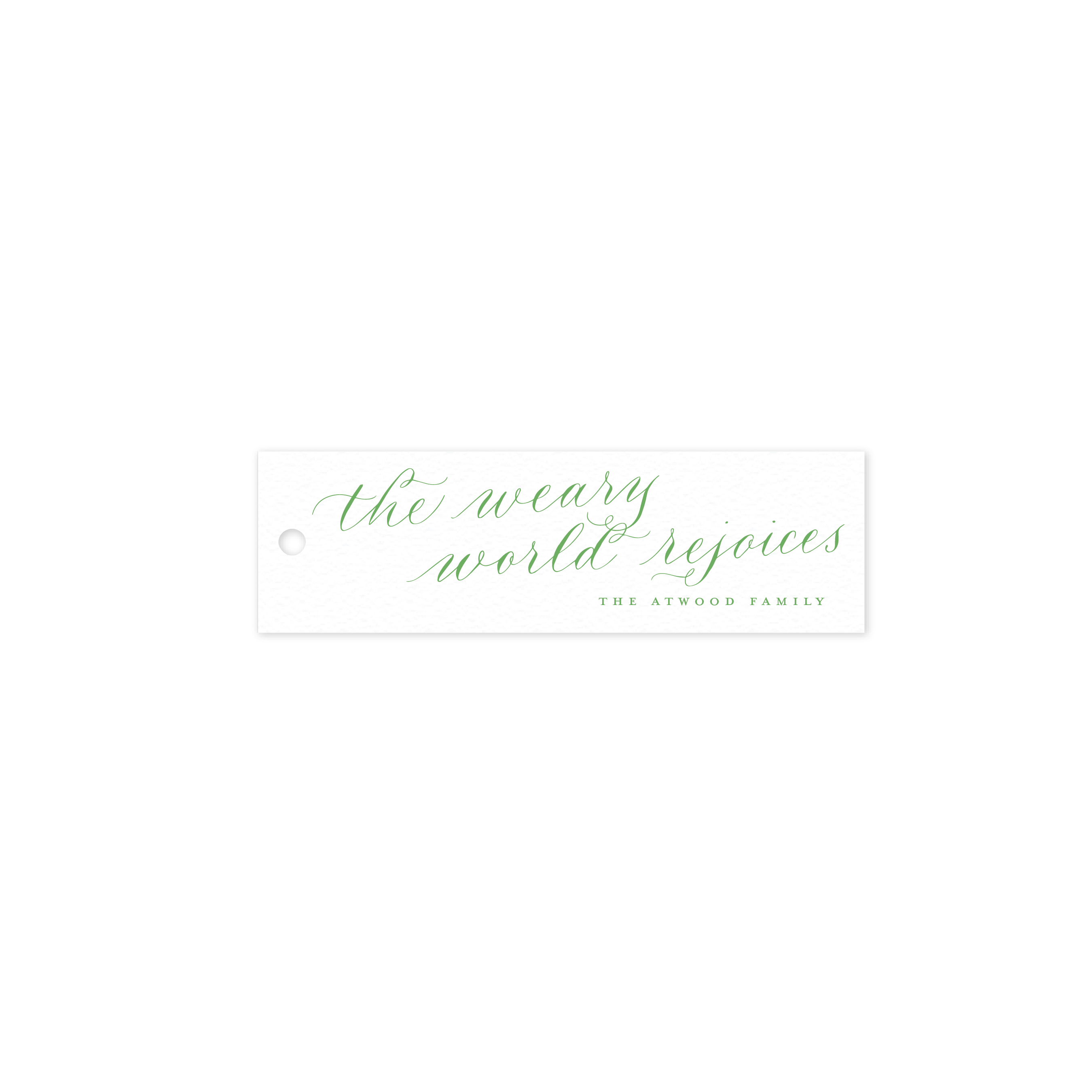 Atwood Skinny Letterpress Holiday Gift Tag