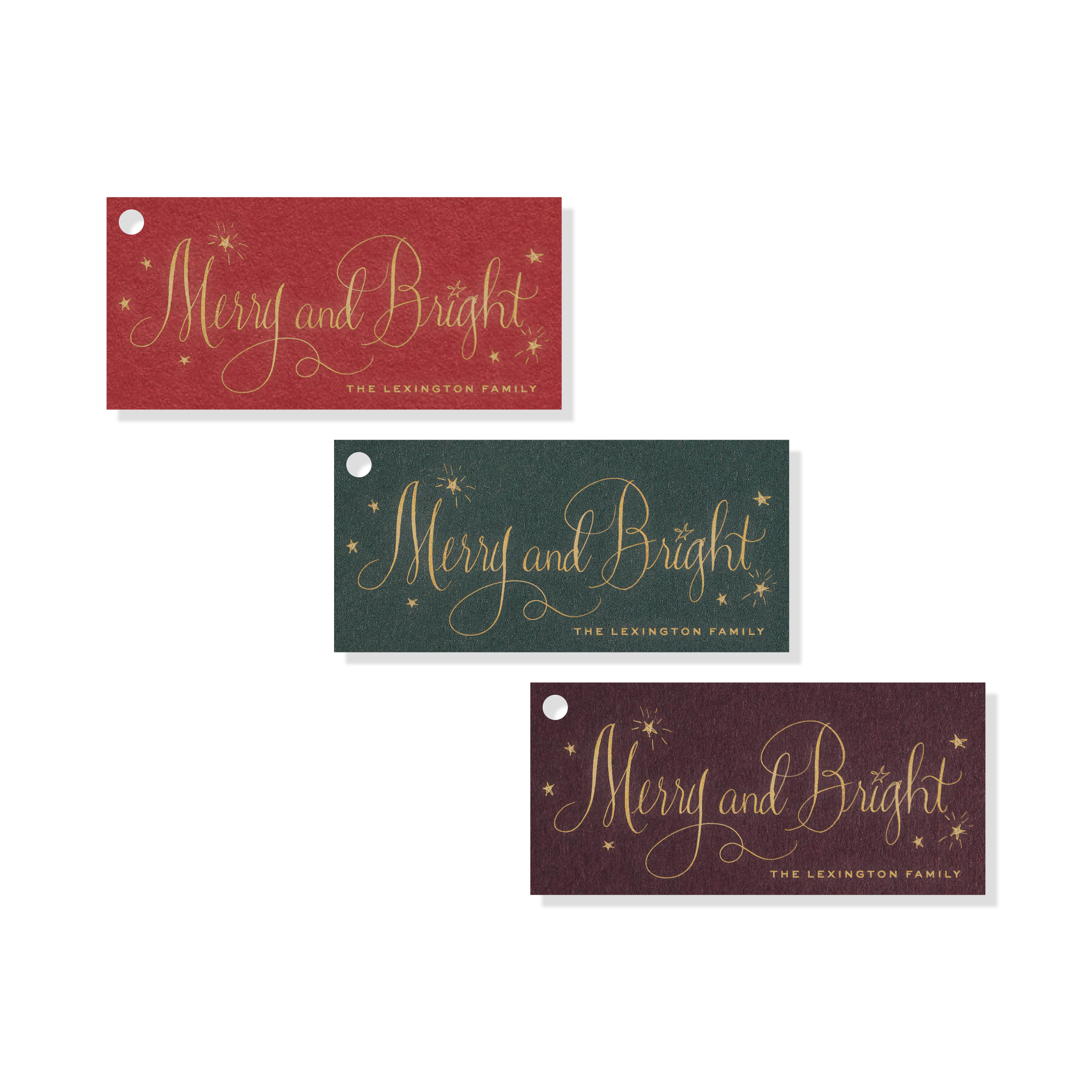 Aurora Engraved Holiday Tag
