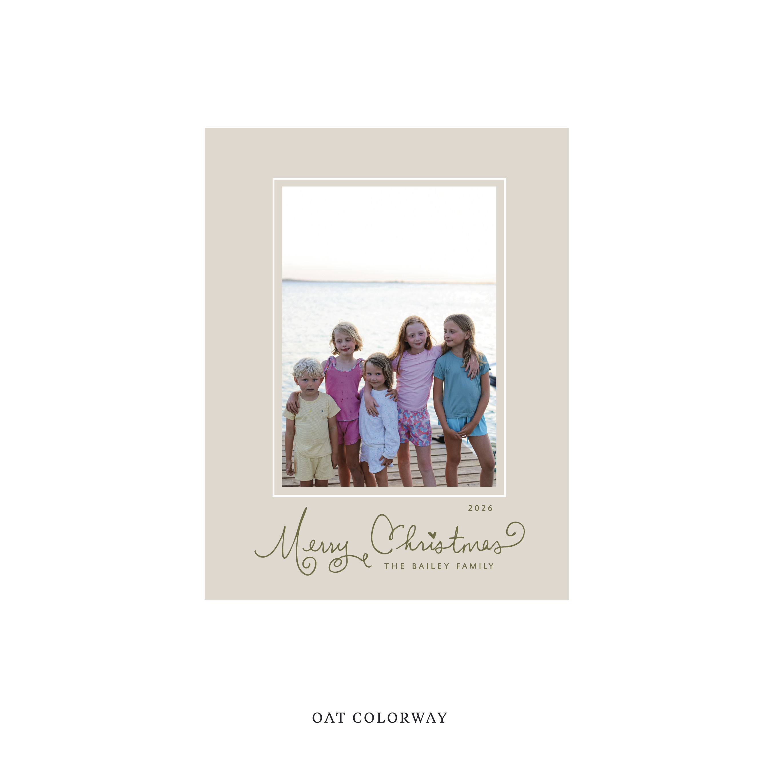 Sinclair Classic Flat Print Holiday Card, Small