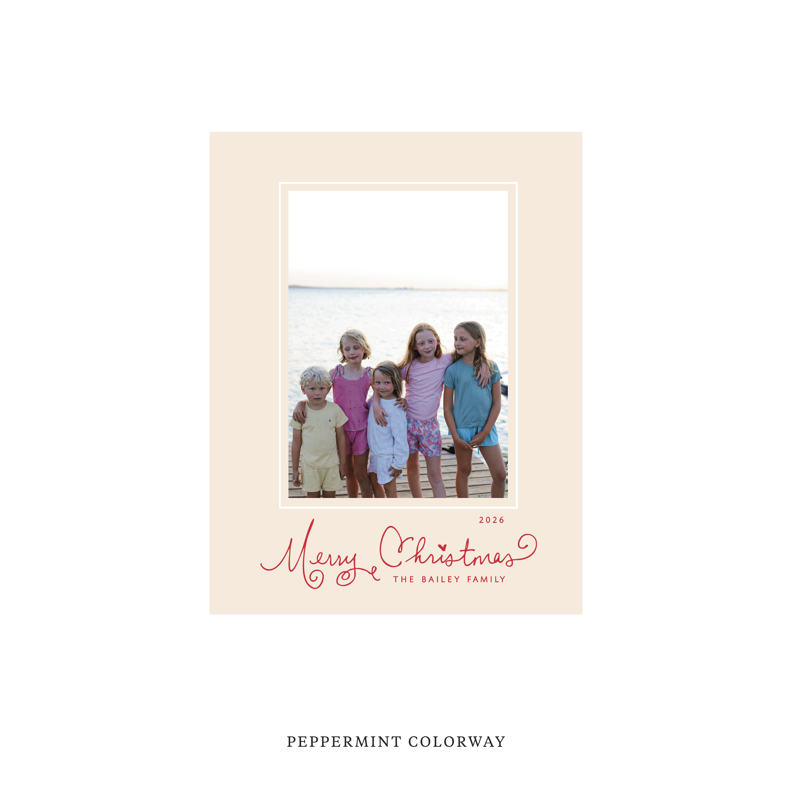 Sinclair Classic Flat Print Holiday Card, Small