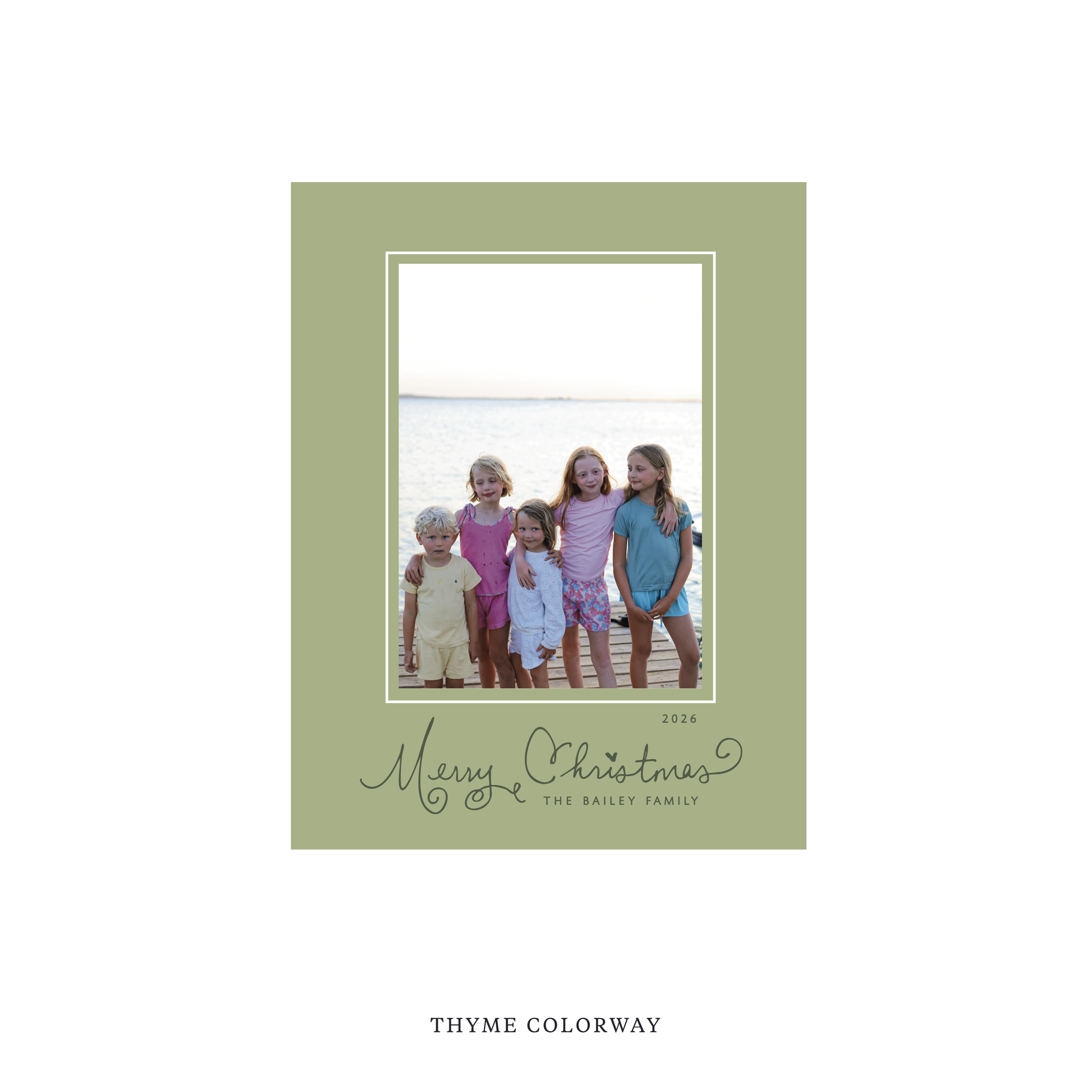 Sinclair Classic Flat Print Holiday Card, Small
