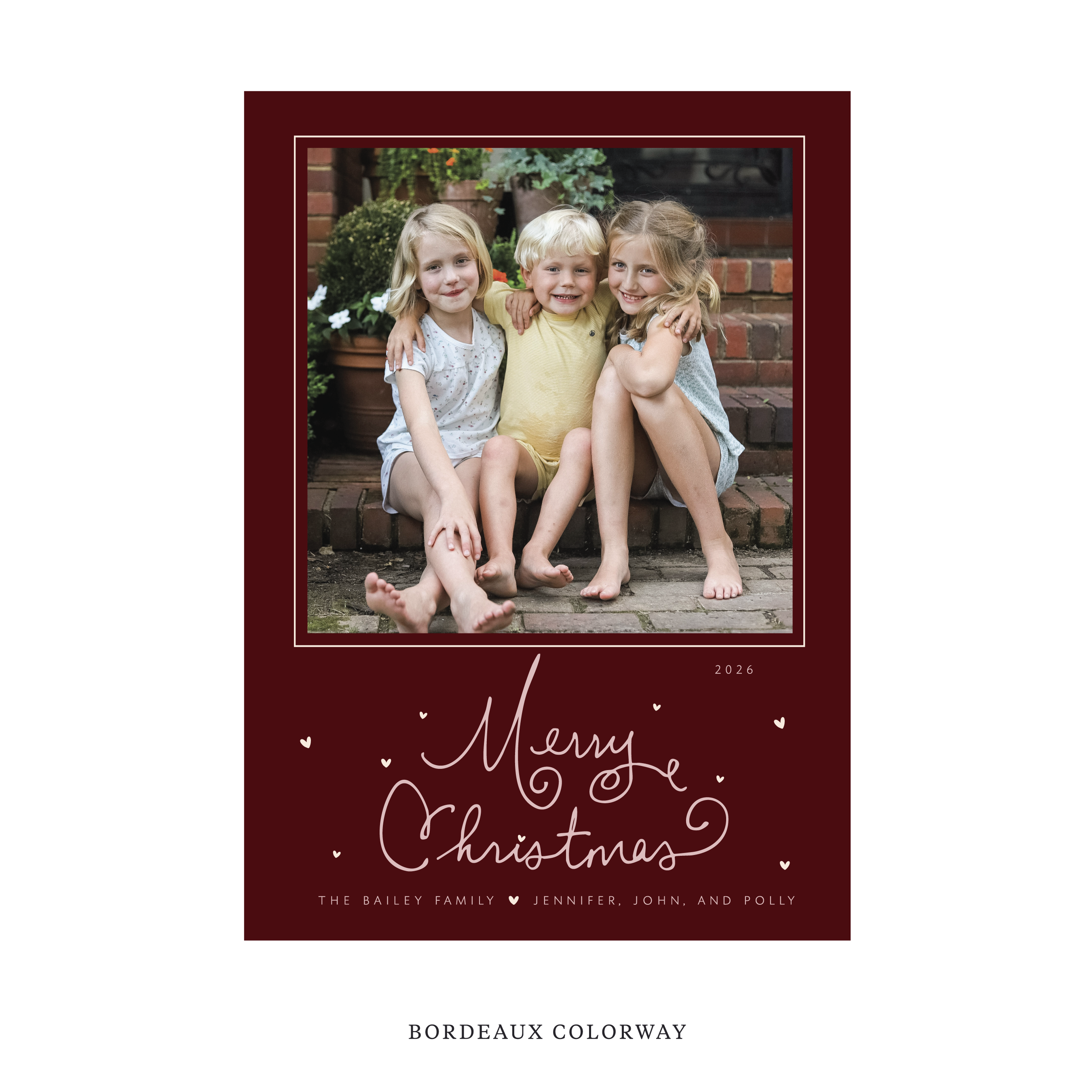 Sinclair Classic Flat Print Holiday Card, Large