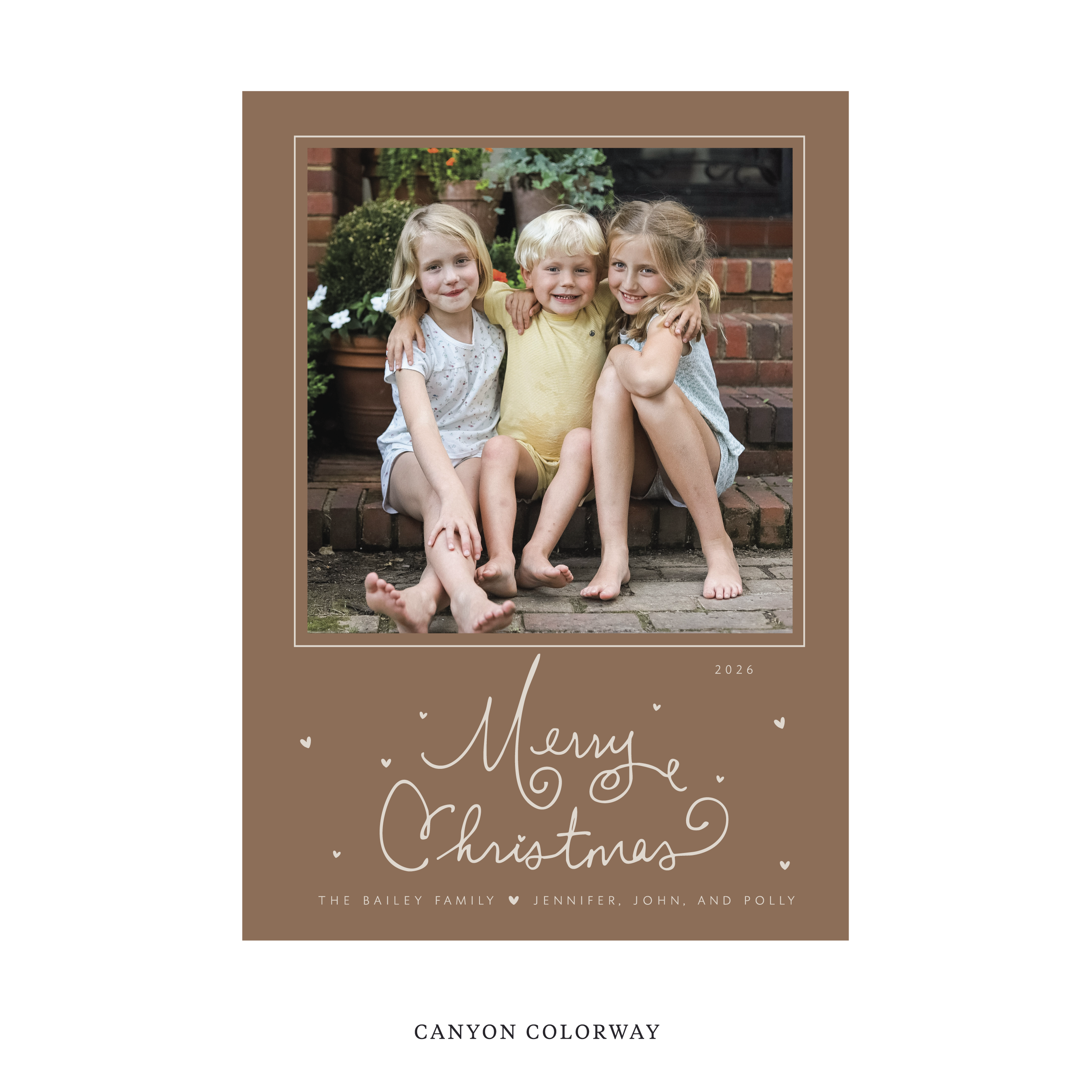 Sinclair Classic Flat Print Holiday Card, Large