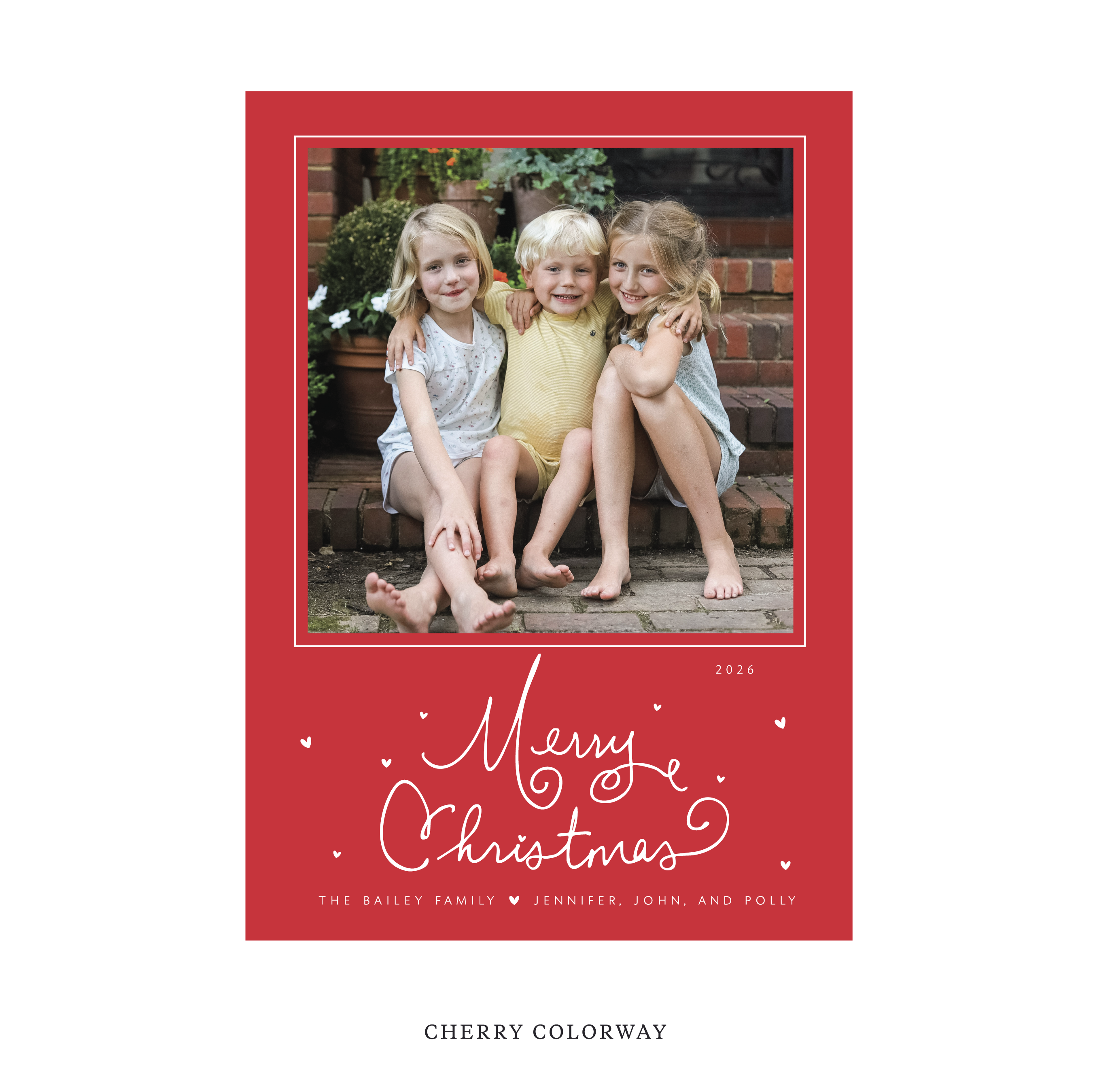 Sinclair Classic Flat Print Holiday Card, Large