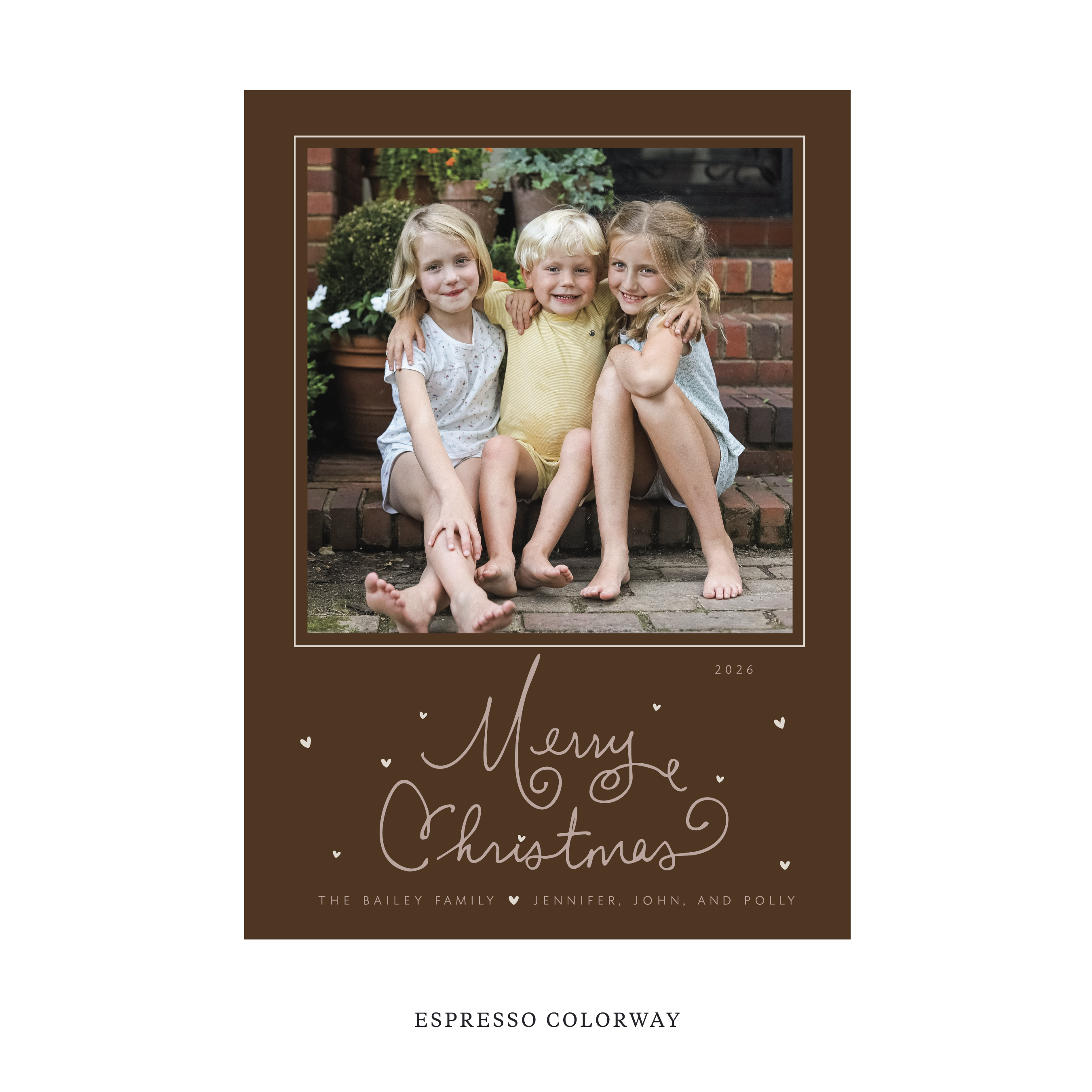 Sinclair Classic Flat Print Holiday Card, Large