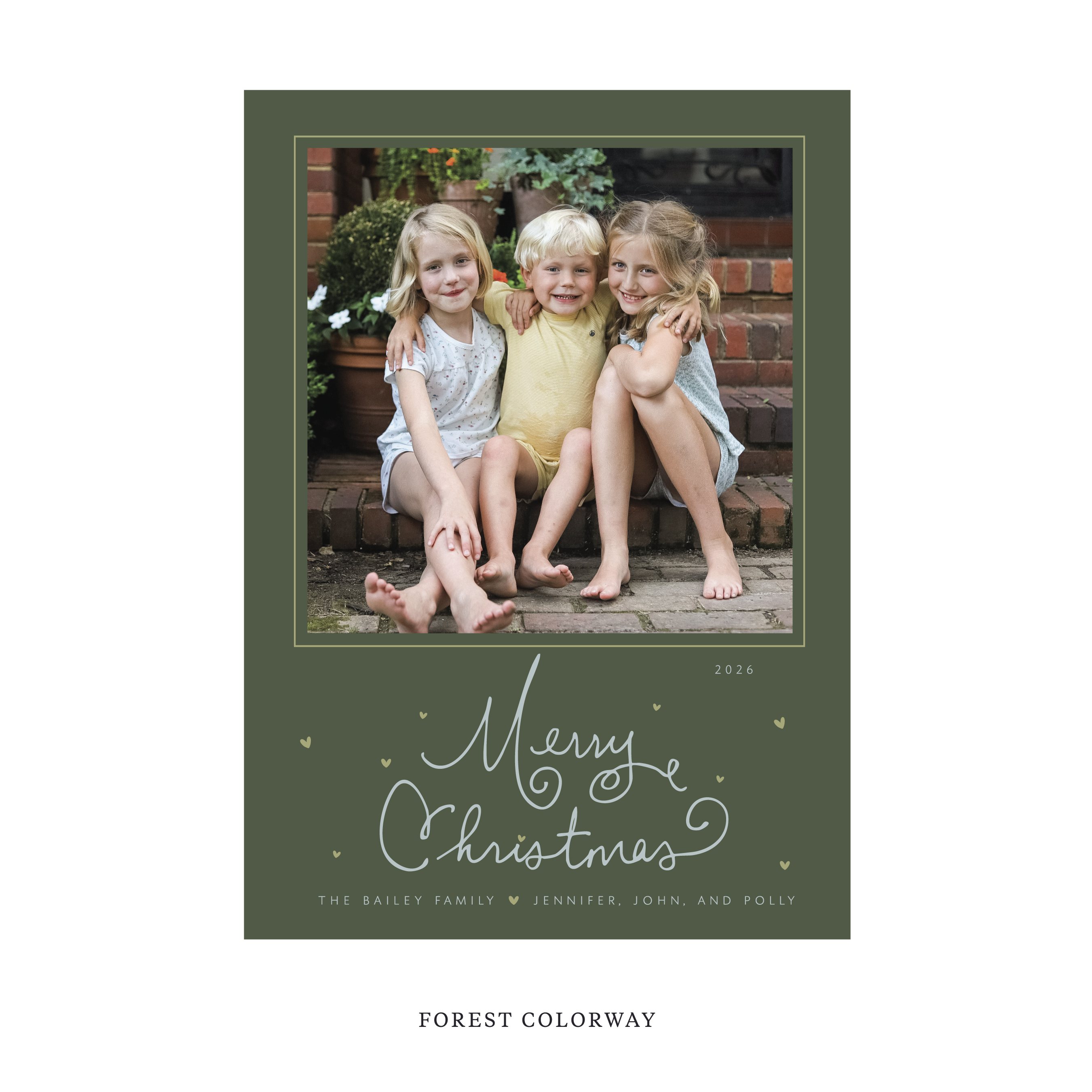 Sinclair Classic Flat Print Holiday Card, Large