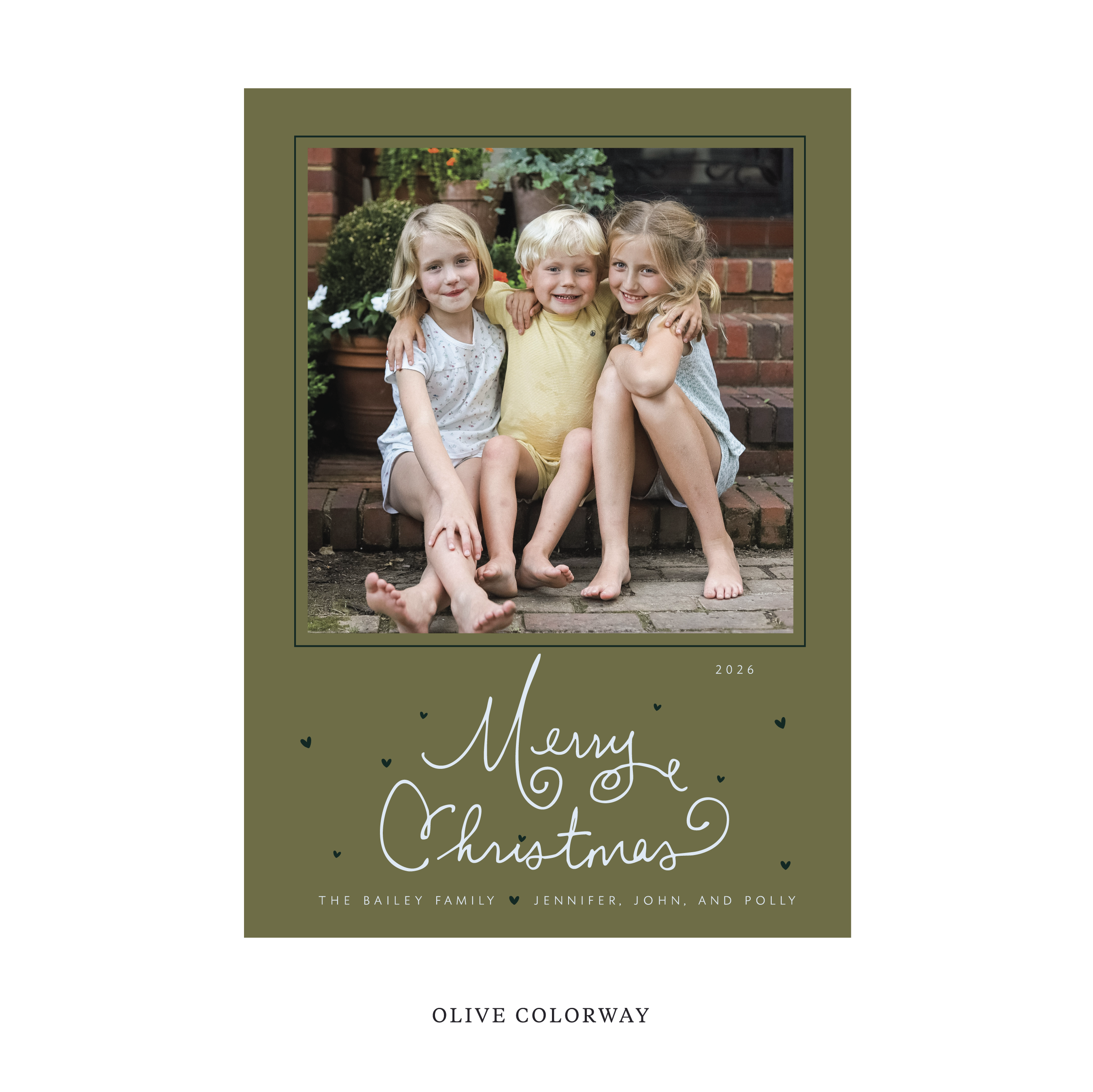 Sinclair Classic Flat Print Holiday Card, Large