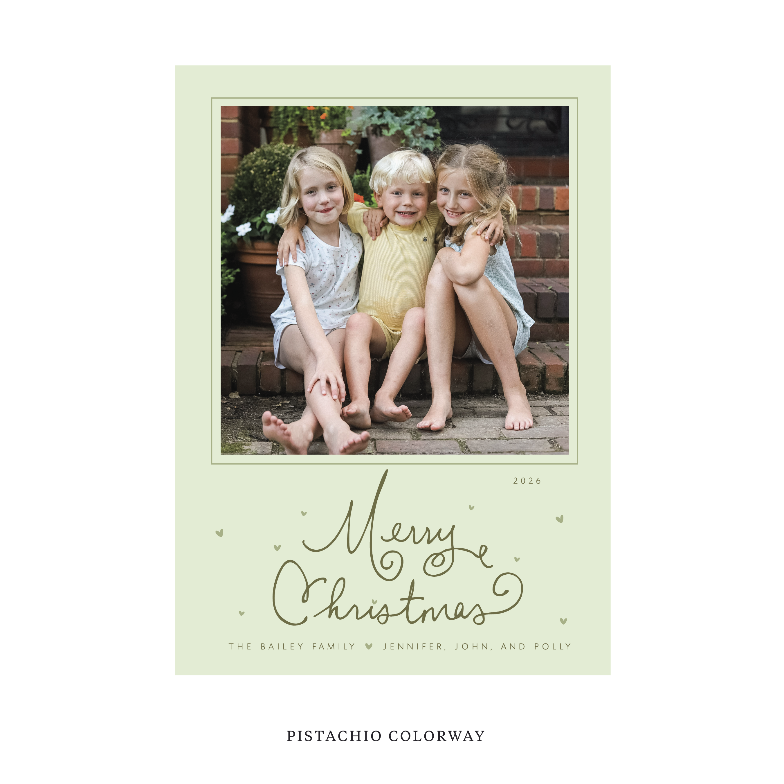 Sinclair Classic Flat Print Holiday Card, Large