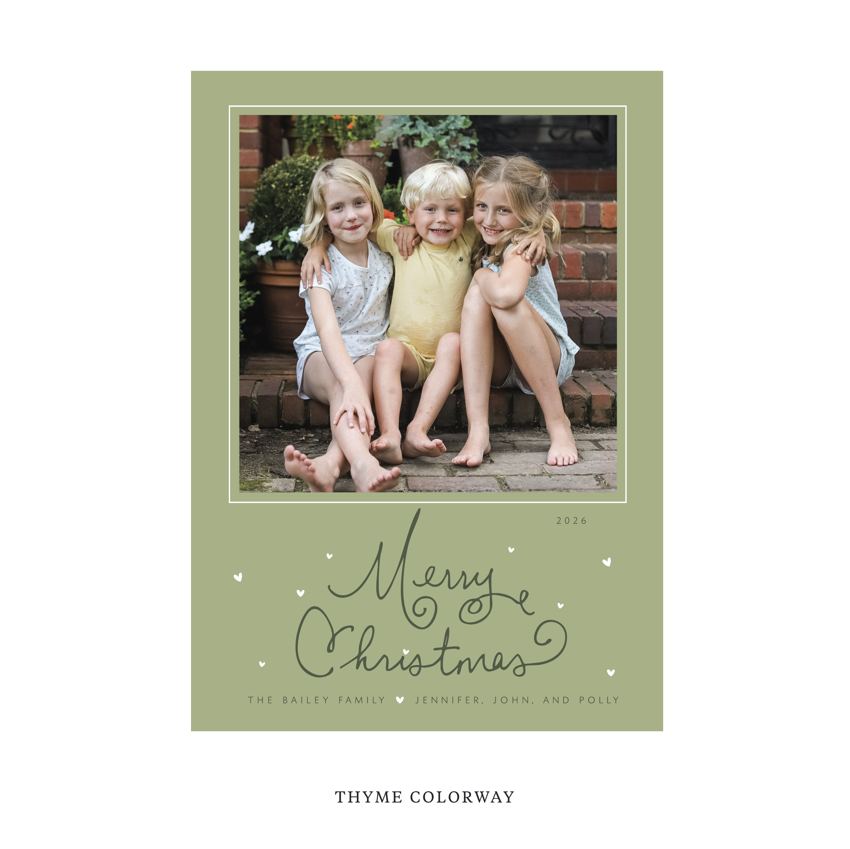 Sinclair Classic Flat Print Holiday Card, Large