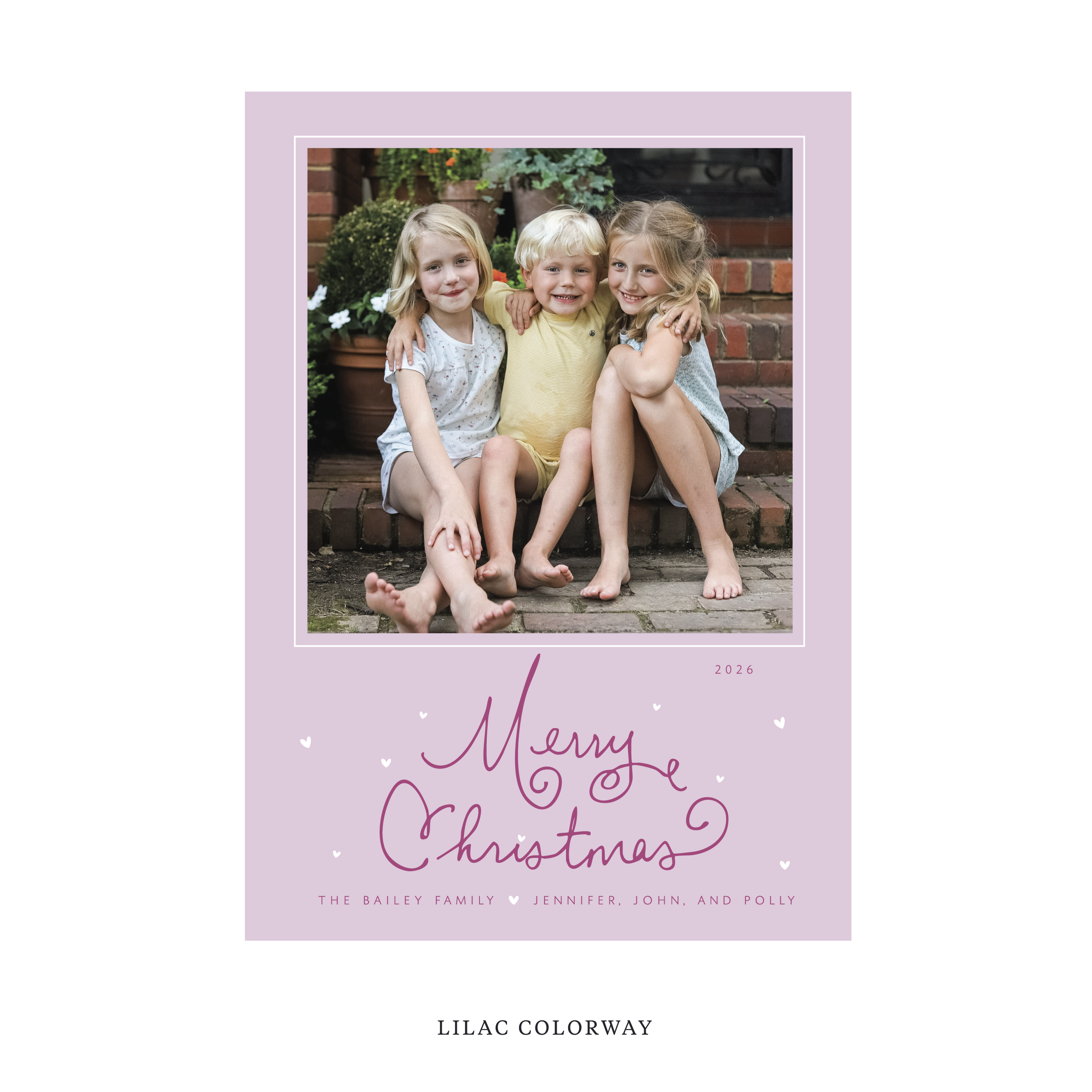 Sinclair Classic Flat Print Holiday Card, Large
