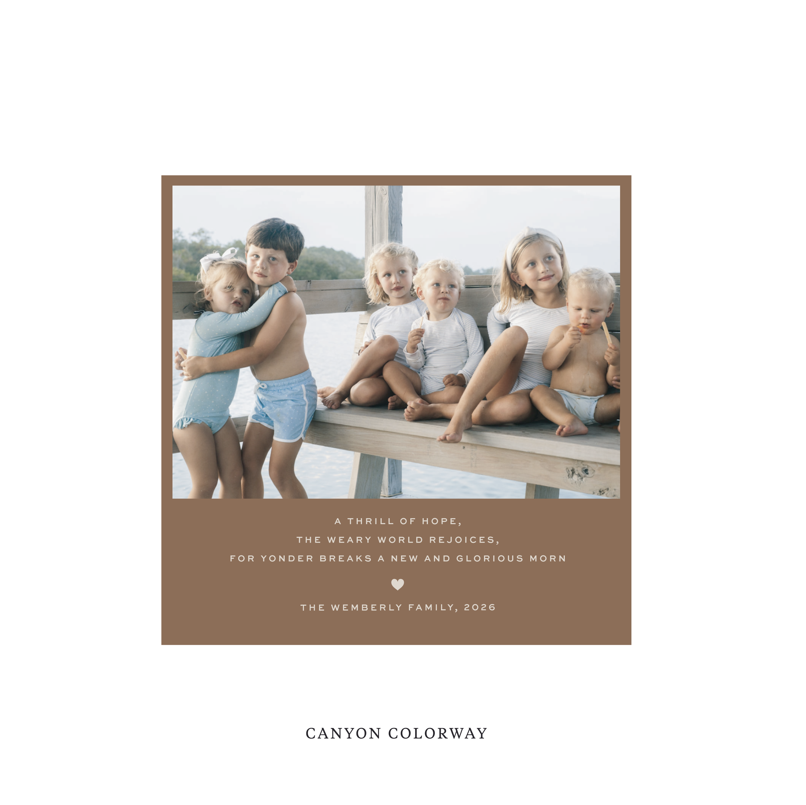 Balfour Classic Flat Print Holiday Card, Square