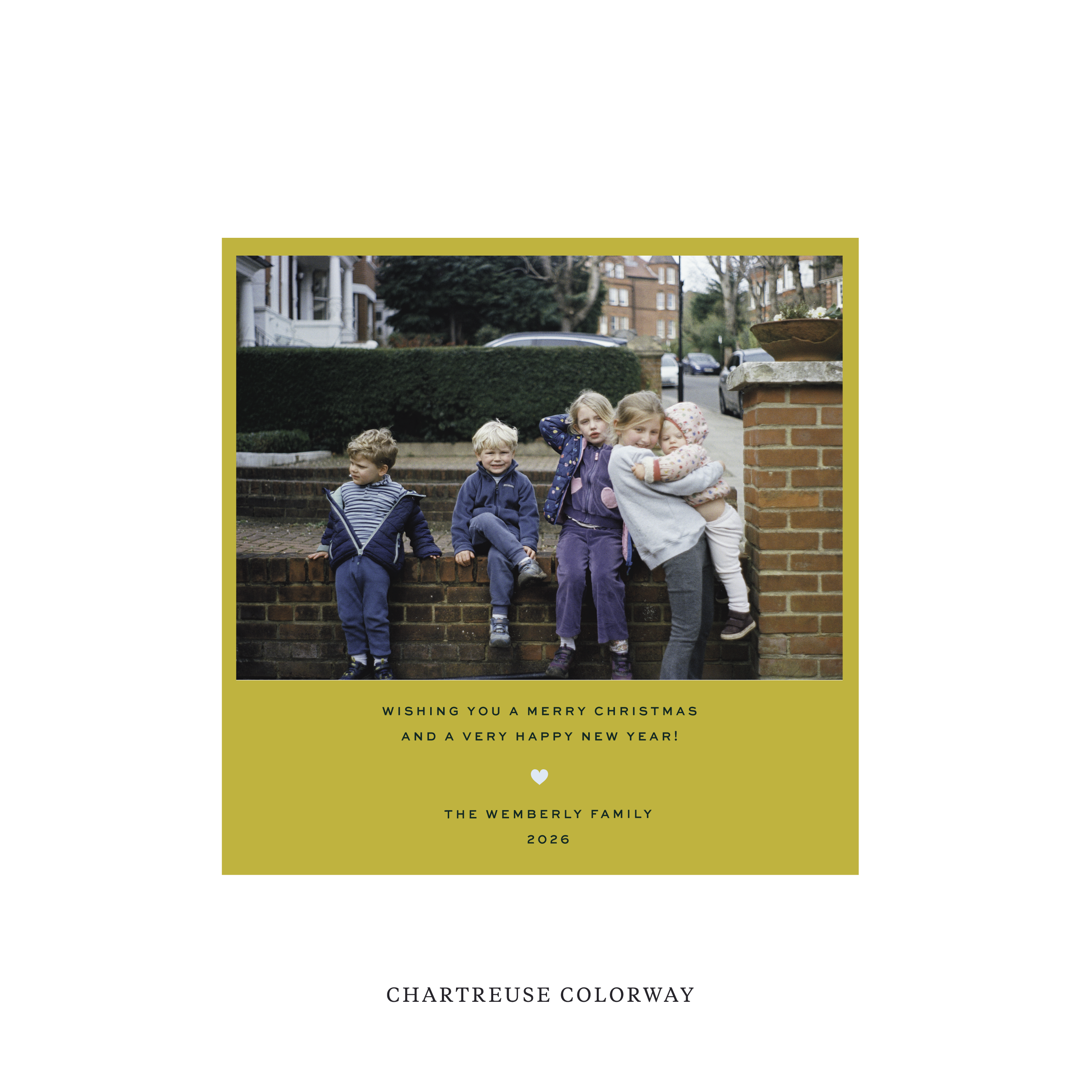 Balfour Classic Flat Print Holiday Card, Square