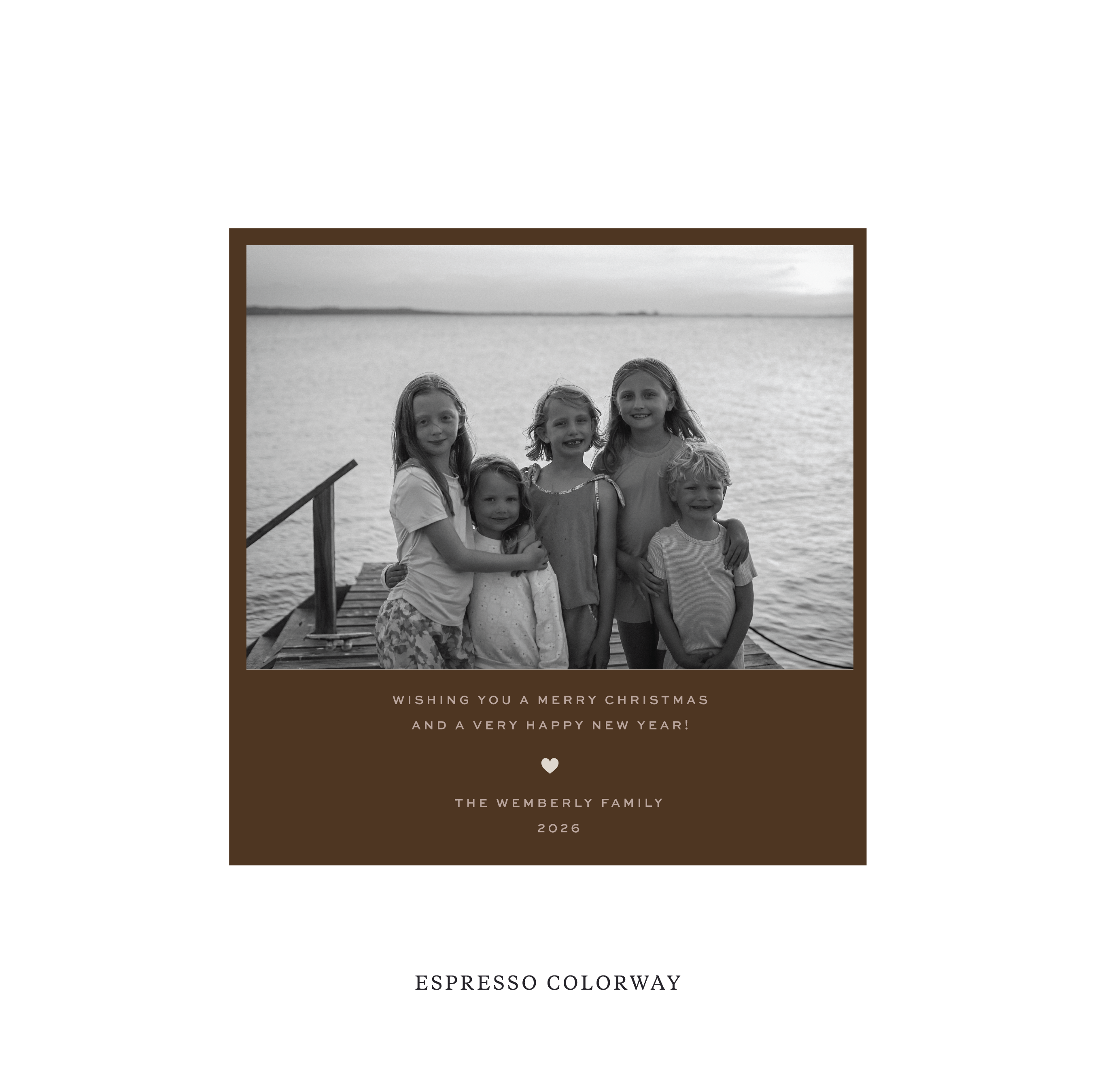 Balfour Classic Flat Print Holiday Card, Square