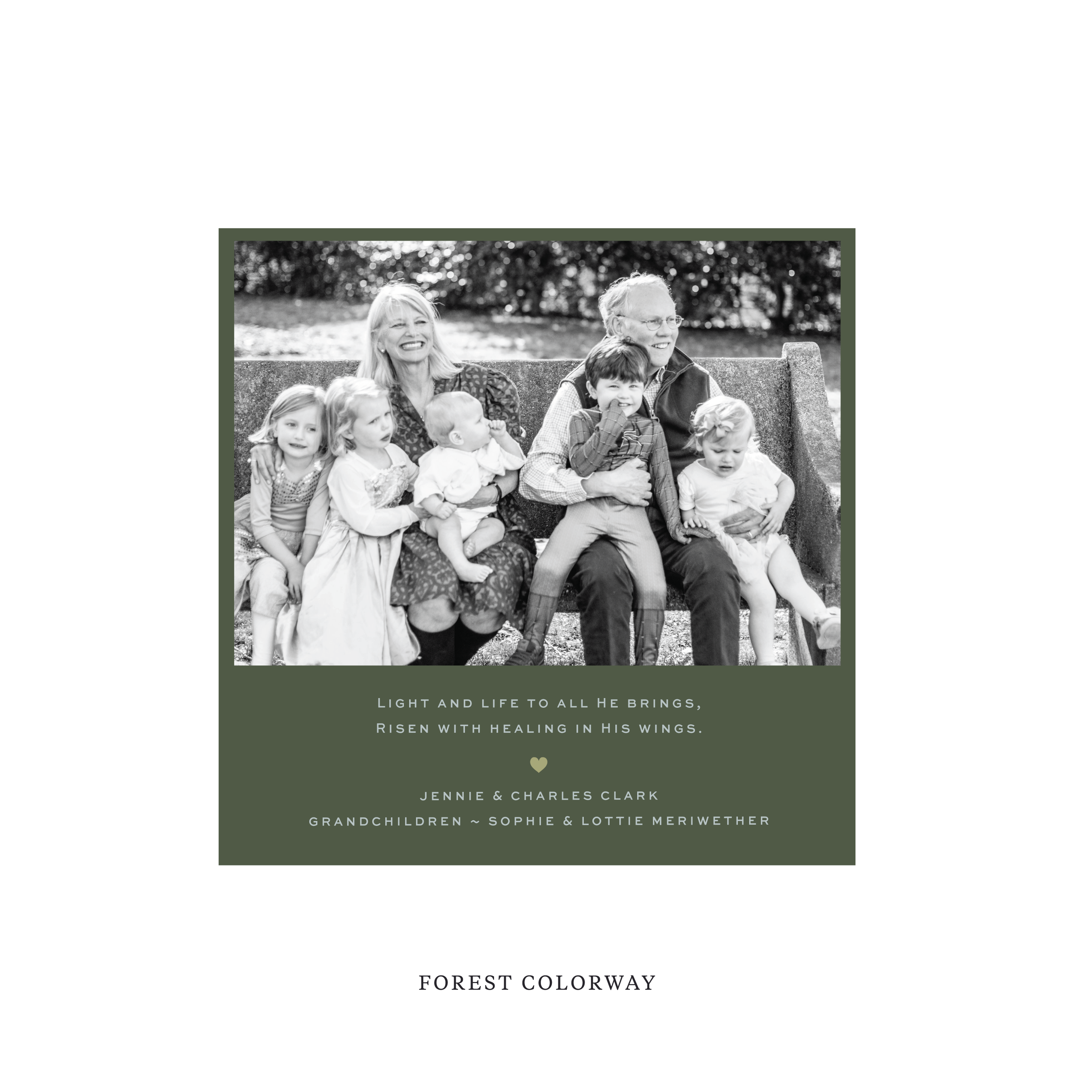 Balfour Classic Flat Print Holiday Card, Square