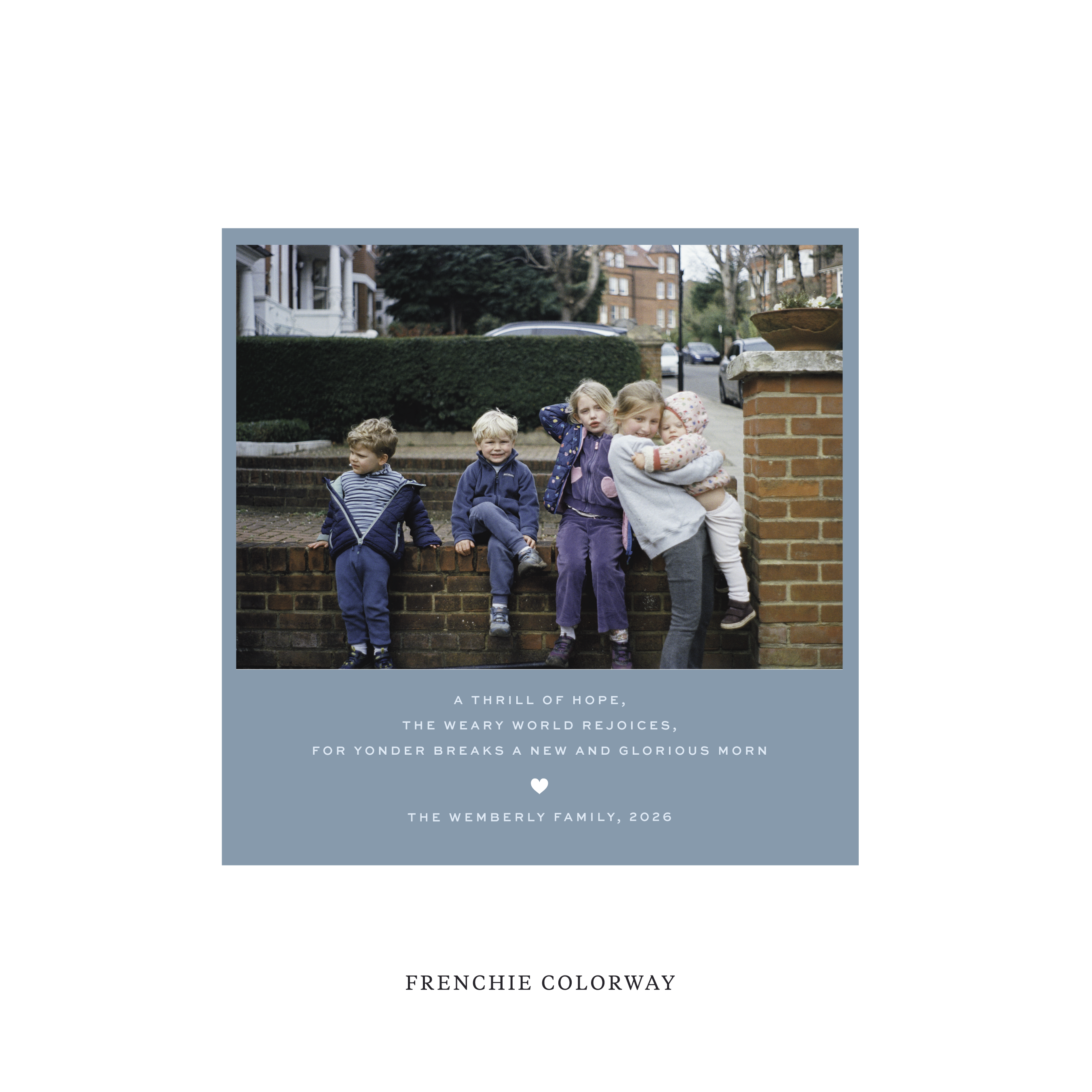 Balfour Classic Flat Print Holiday Card, Square