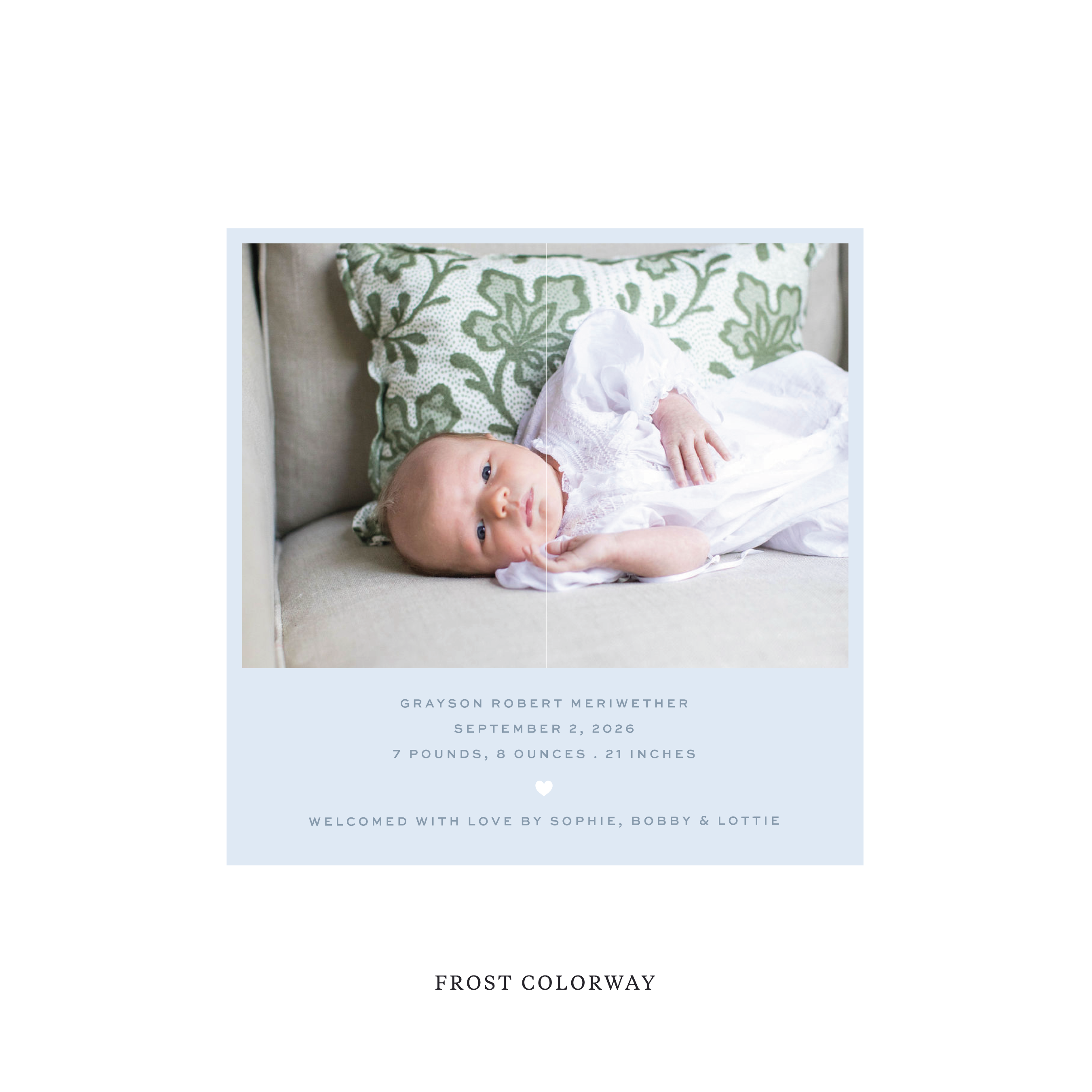 Balfour Classic Flat Print Holiday Card, Square