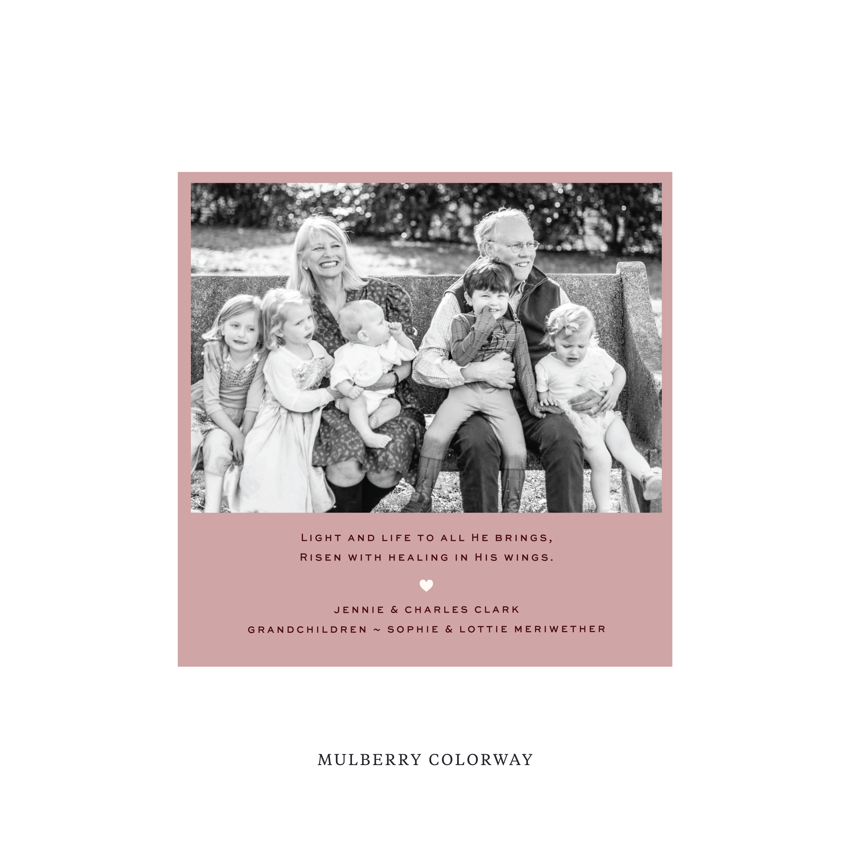 Balfour Classic Flat Print Holiday Card, Square
