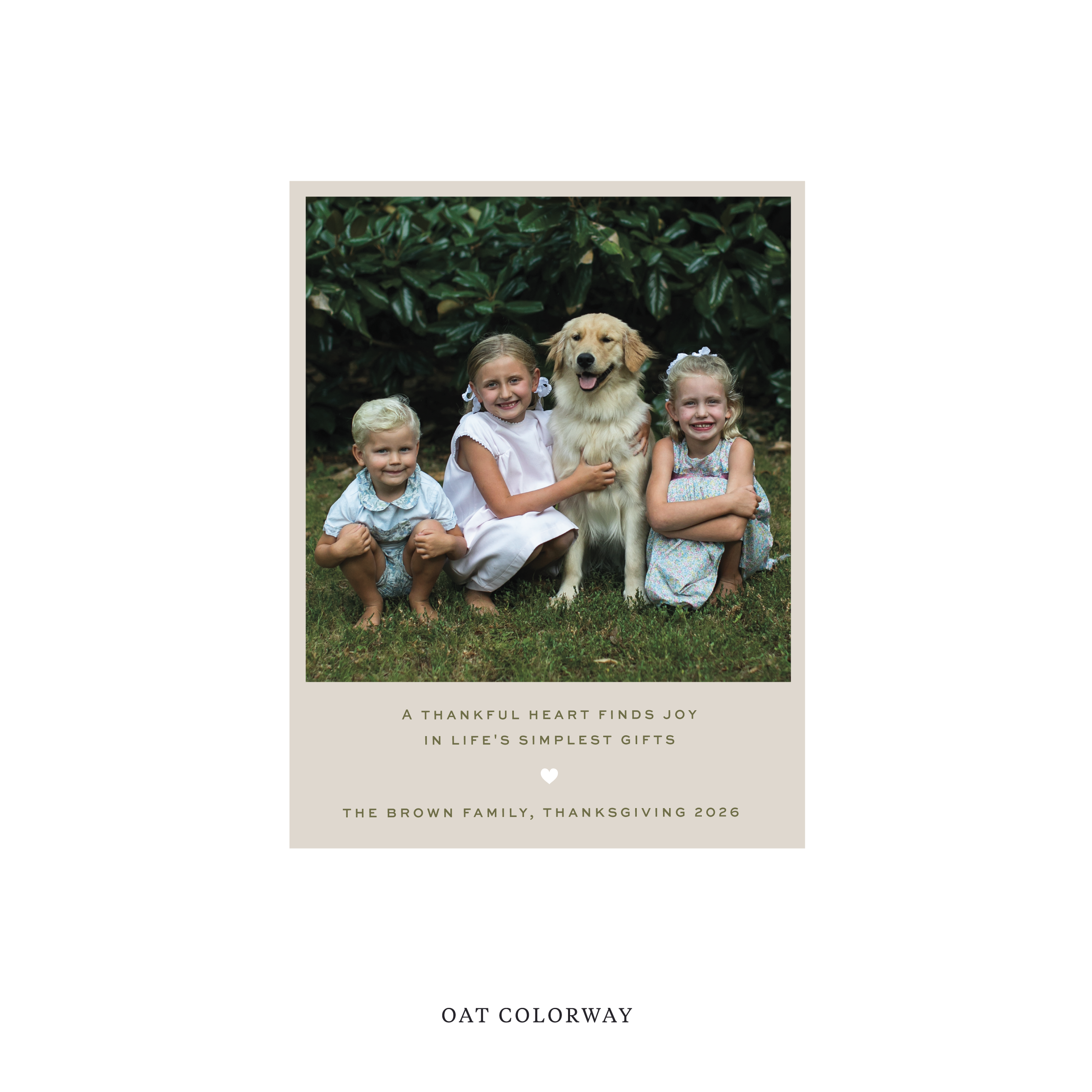 Balfour Classic Flat Print Holiday Card, Small