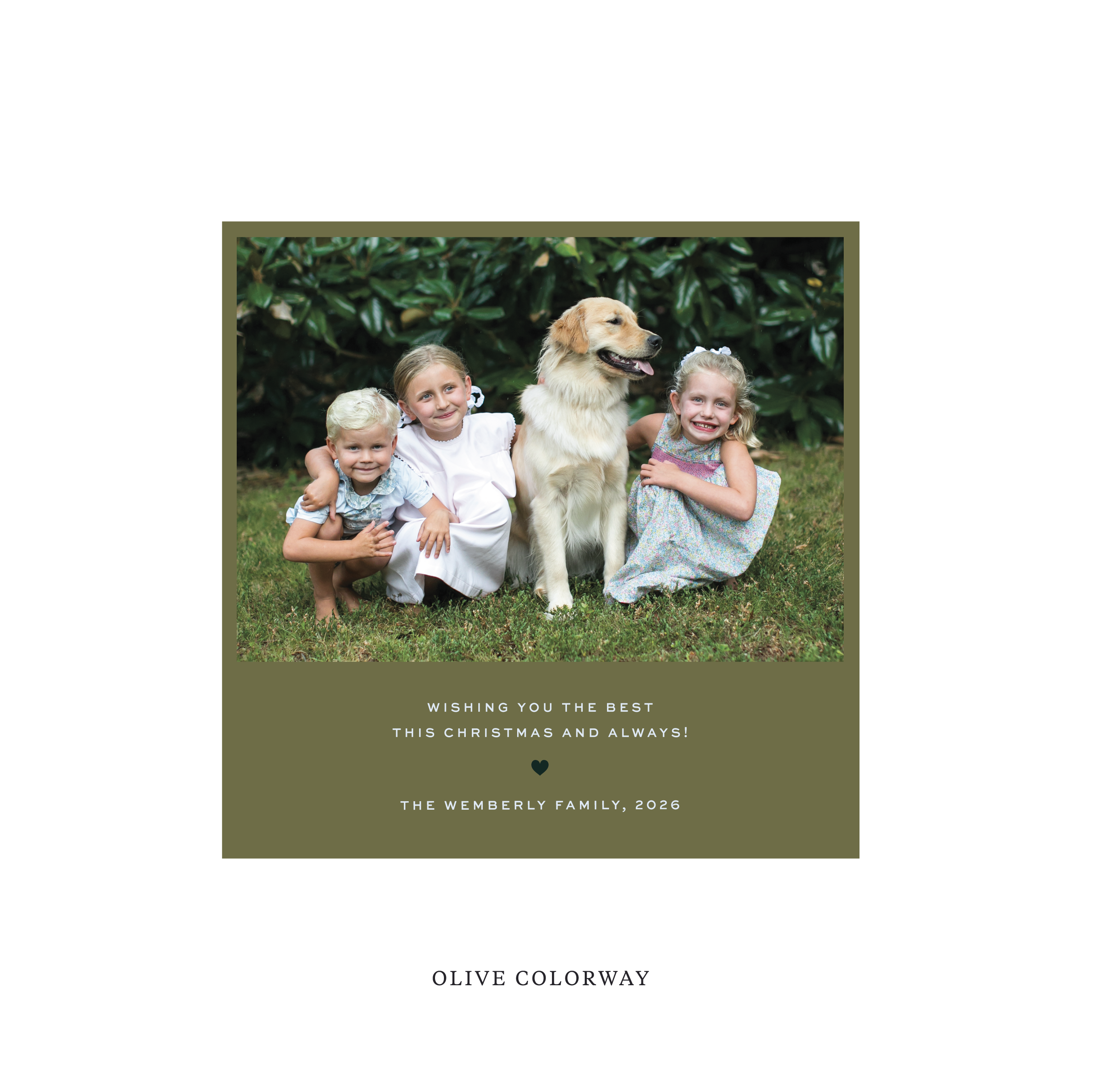 Balfour Classic Flat Print Holiday Card, Square