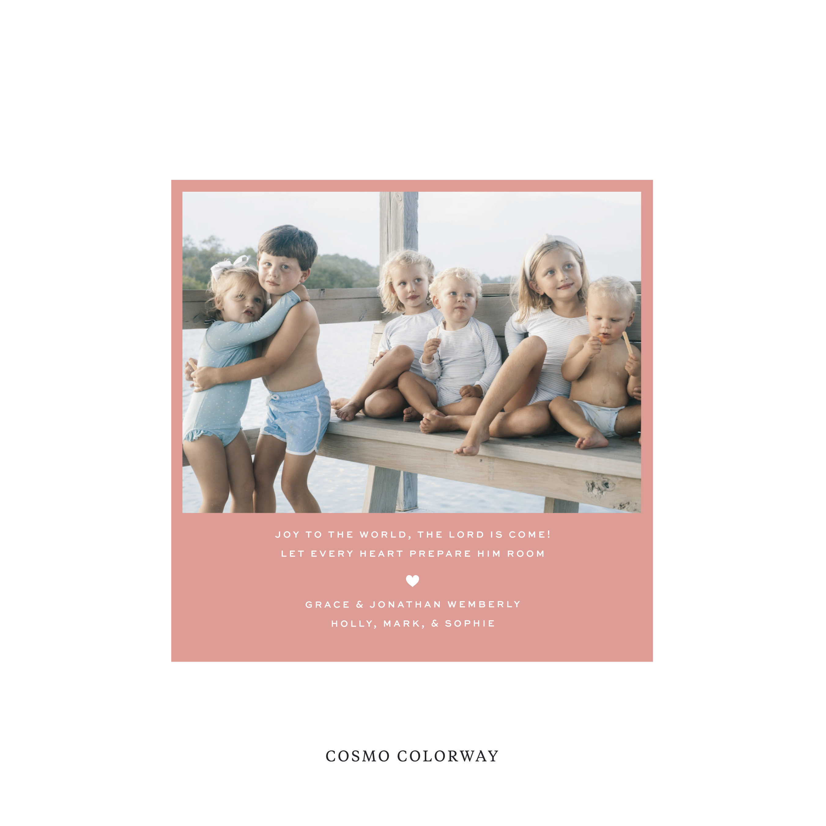 Balfour Classic Flat Print Holiday Card, Square